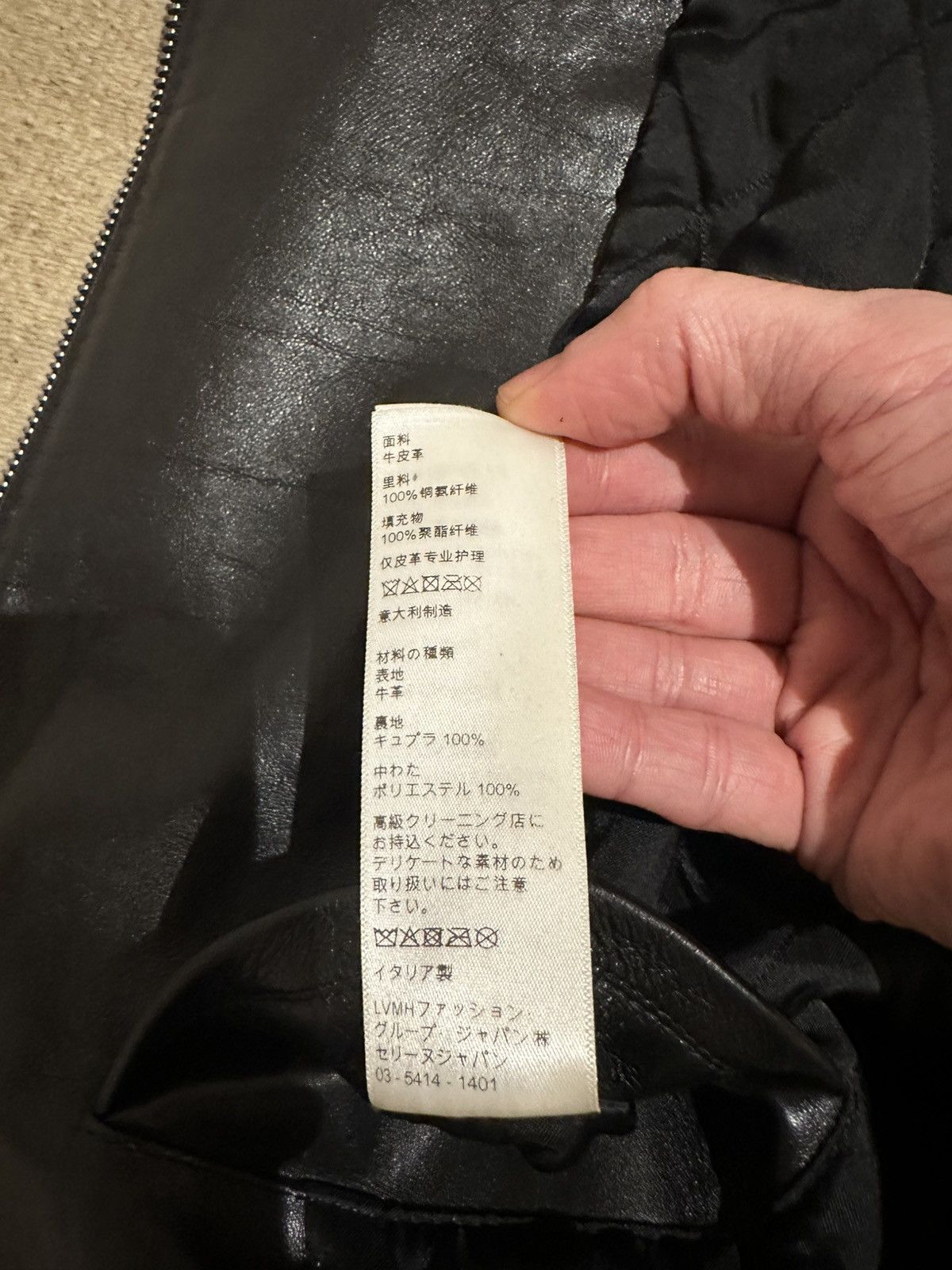 Celine AW19 Biker Jacket Black Leather Padded Size XS / US 0-2 / IT 36-38 - 12 Thumbnail