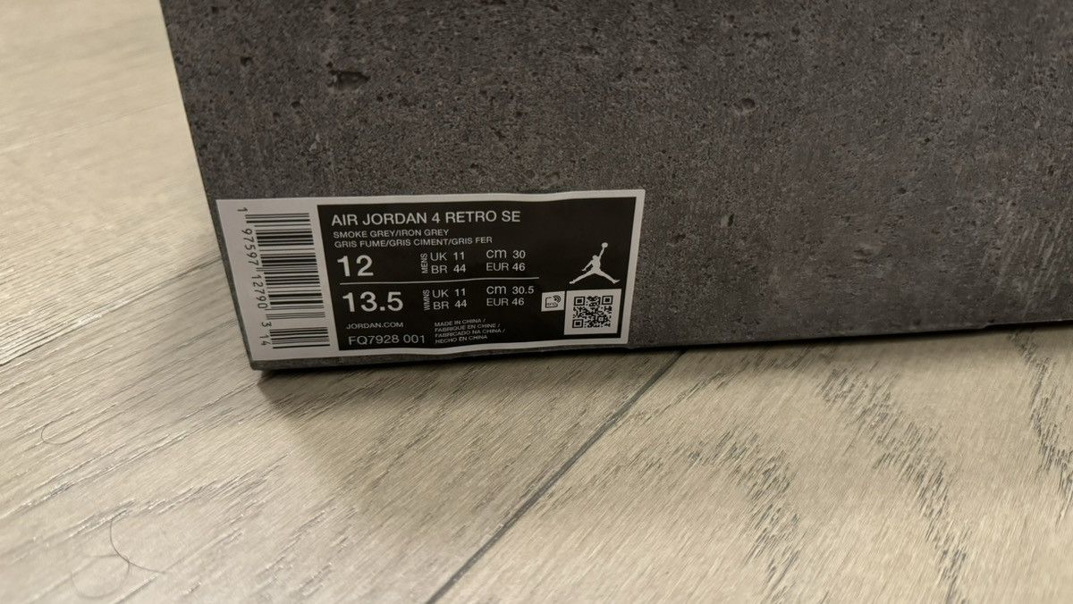 Jordan Brand × Nike NEW NEVER WORN Air Jordan 4 ‘Paris Olympic’/‘Wet Cement’ Size US 12 / EU 45 - 10 Thumbnail