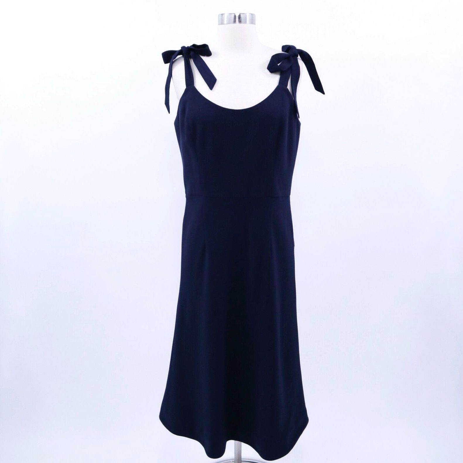 Dress the Population Dress The Population Midi Dress Hana Womens L Large  Midnight Blue Tie Shoulder