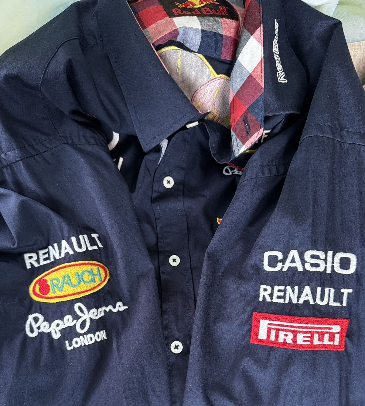 Red Bull Red Bull Button Up Patch Long Sleeve Multi Sponsor Shirt Size US XL / EU 56 / 4 - 14 Thumbnail
