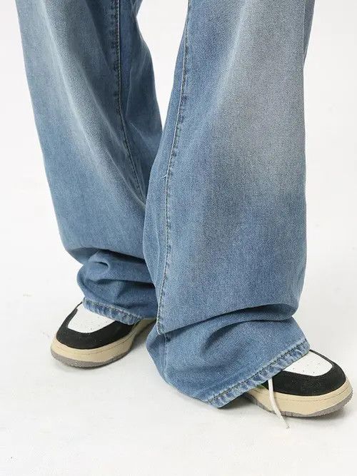 Jean Kobayashi x Nao Blue Baggy Wide Leg Denim Jeans Size US 30 / EU 46 - 4 Thumbnail