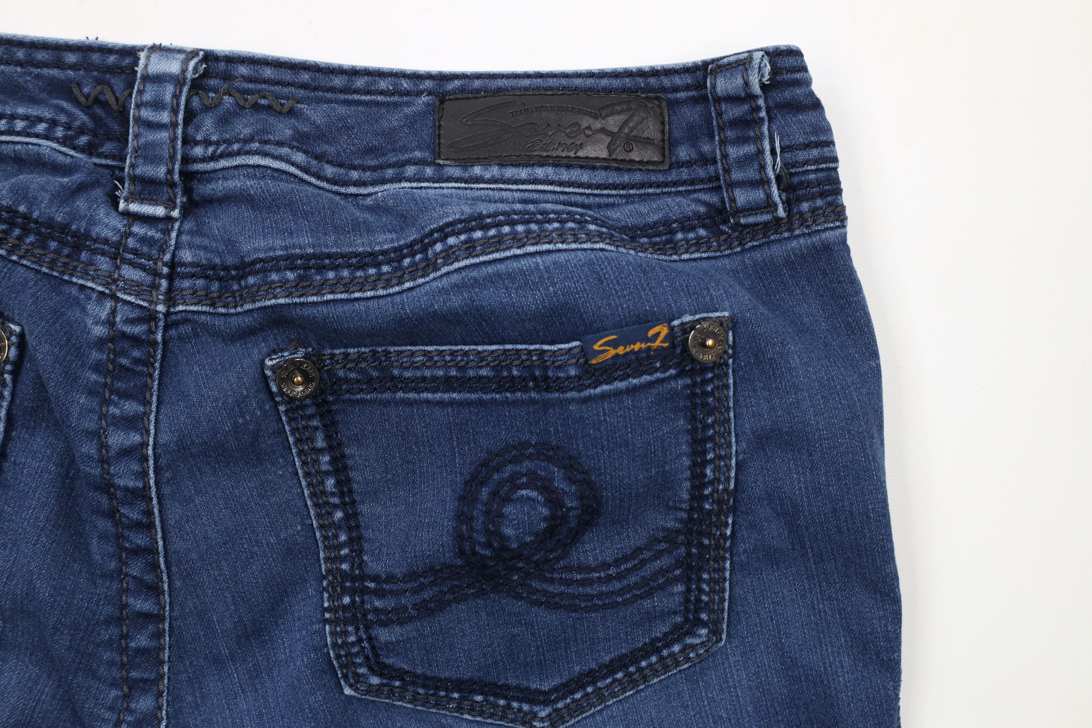 7 For All Mankind × Vintage Seven 7 For All Mankind Thick Stitch Flared Bootcut Jeans Size 34" / US 12 / IT 48 - 14 Thumbnail
