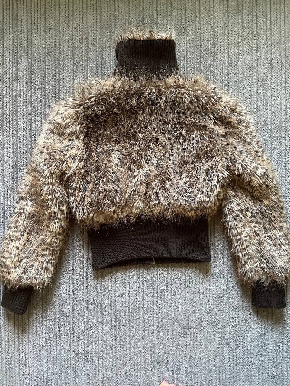 If Six Was Nine × Le Grande Bleu (L.G.B.) × Vintage Vintage Y2K Bomber Opium Fuzzy Fur Sheepskin Owens Style Size US S / EU 44-46 / 1 - 6 Thumbnail