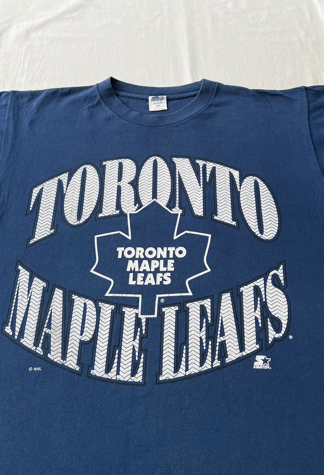 NHL Vintage 90s Toronto Maple Leafs NHL Starter Blue T-shirt Size US M / EU 48-50 / 2 - 3 Thumbnail