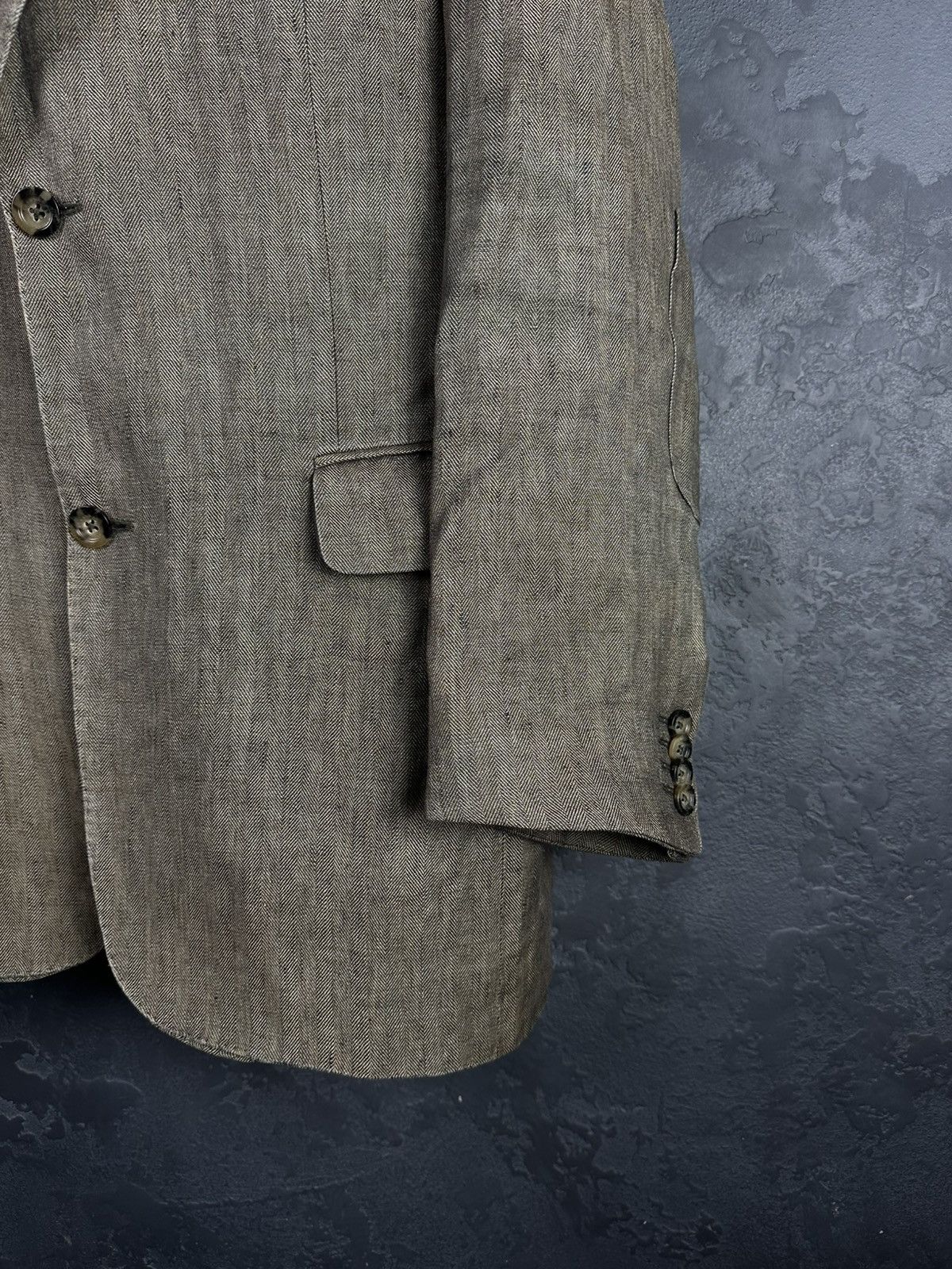 Burberry × Vintage Vintage Burberry London Men's Lino Blazer Jacket Two Button Size 48R - 7 Thumbnail