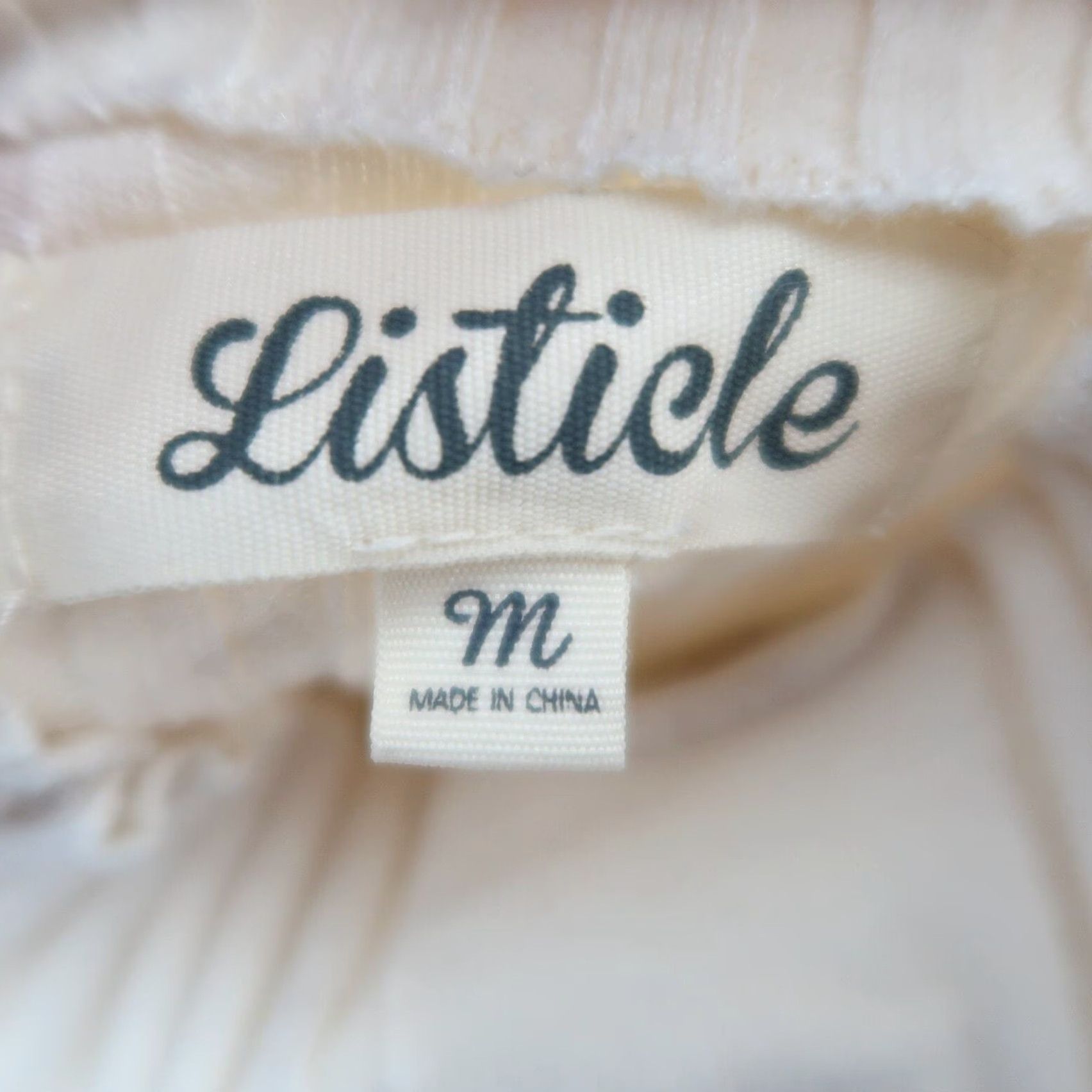 Vintage Listicle dress M cream rib knit mockneck sweater midi Size M / US 6-8 / IT 42-44 - 5 Thumbnail