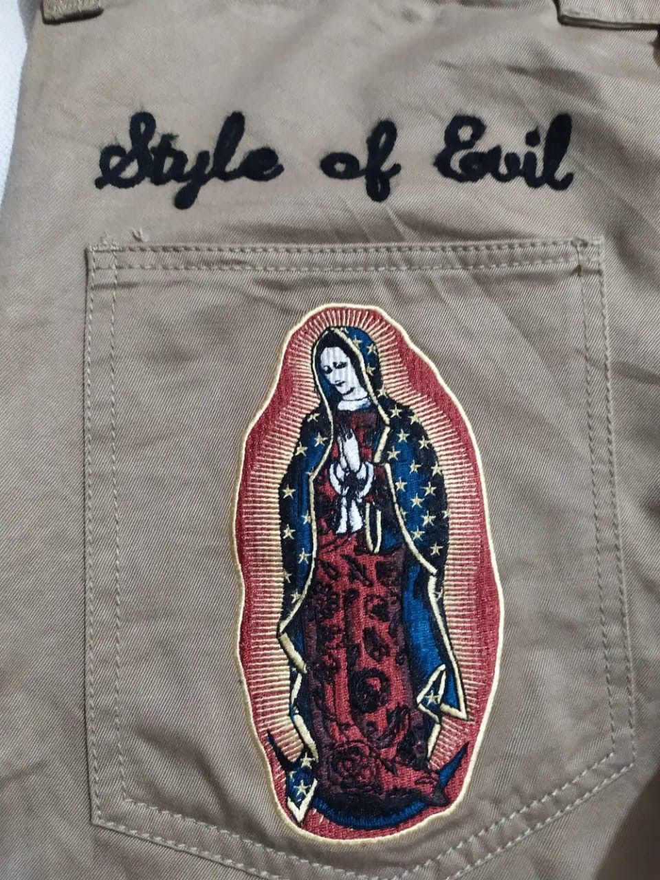 Japanese Brand Embroidery Prayed Marie Junk Star Tokyo Japan Straight Pant Size US 33 - 2 Thumbnail