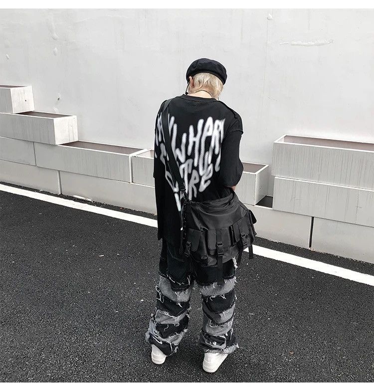 Japanese Brand × Vintage Streetwear wide legs hip hop style loose straight jeans y2k Size US 32 / EU 48 - 12 Thumbnail