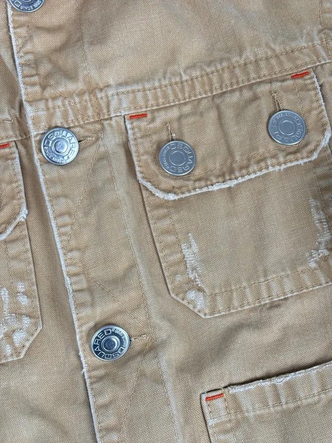 Dsquared2 SS2006 Dsquared2 Beige Trucker Jacket Size US M / EU 48-50 / 2 - 9 Thumbnail