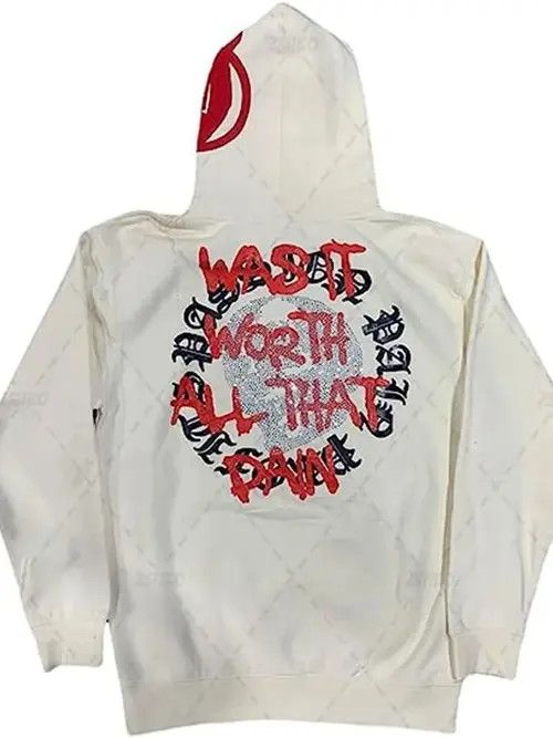 image of New Unisex Painting Letter Heart Designs Patchwork T-Shirt in White, Men's (Size 2XL)