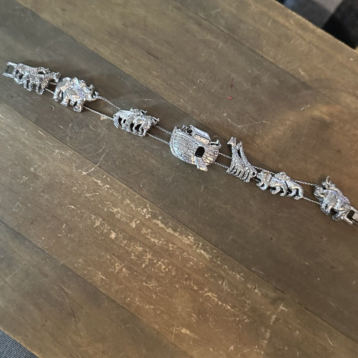 Other Vintage silver tone Noah’s Ark sliding charm bracelet Size ONE SIZE - 4 Thumbnail