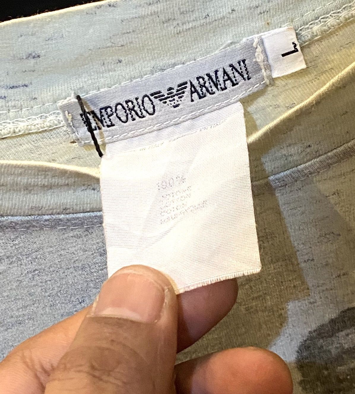 Emporio Armani × Vintage Vintage tee Emporio Armani 1980s Group Muscle Men made Italy Size US L / EU 52-54 / 3 - 8 Thumbnail