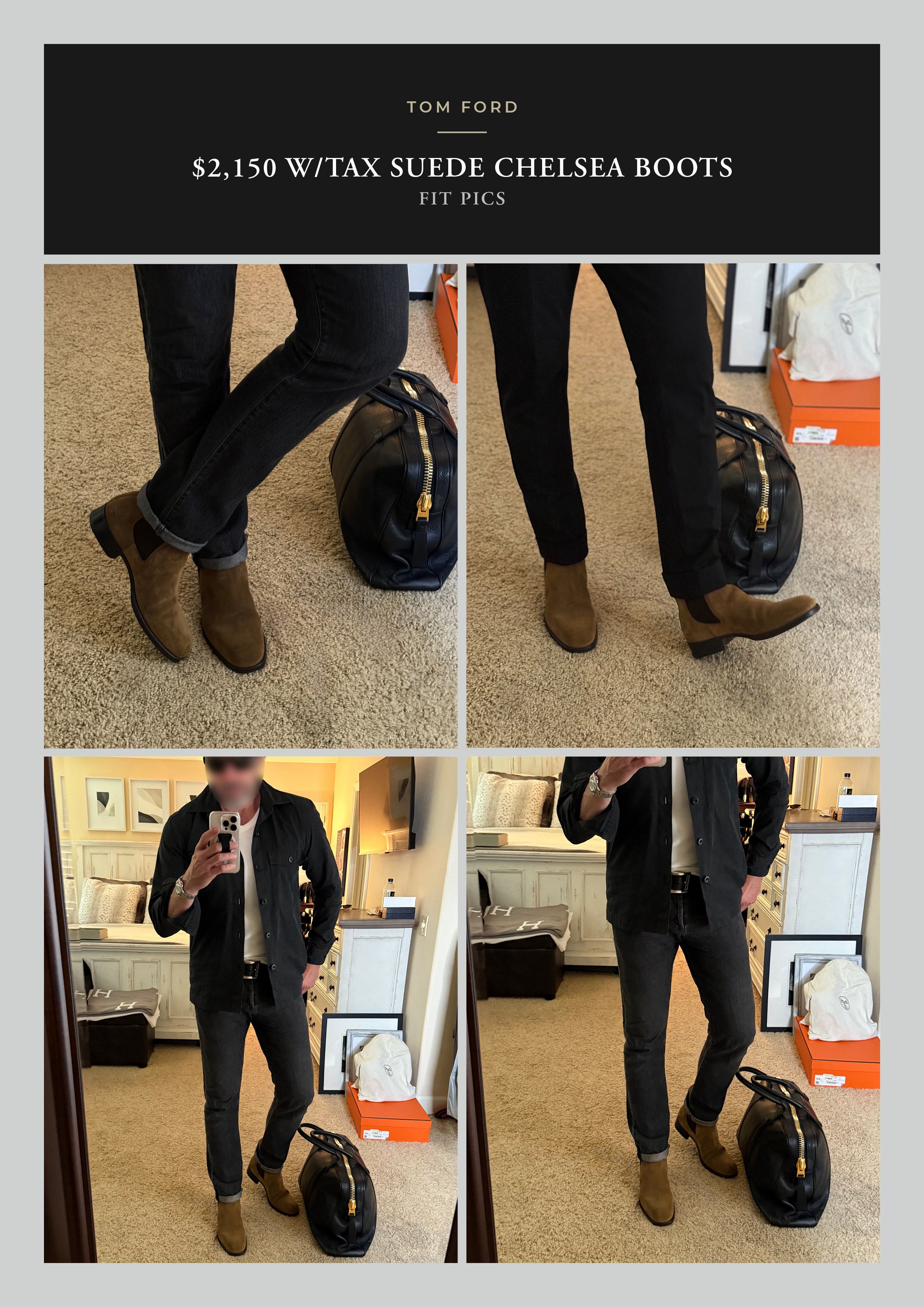 Tom Ford Best Dressed $2,150 w/Tax TOM FORD Suede Boots Size US 10.5 / EU 43-44 - 3 Thumbnail