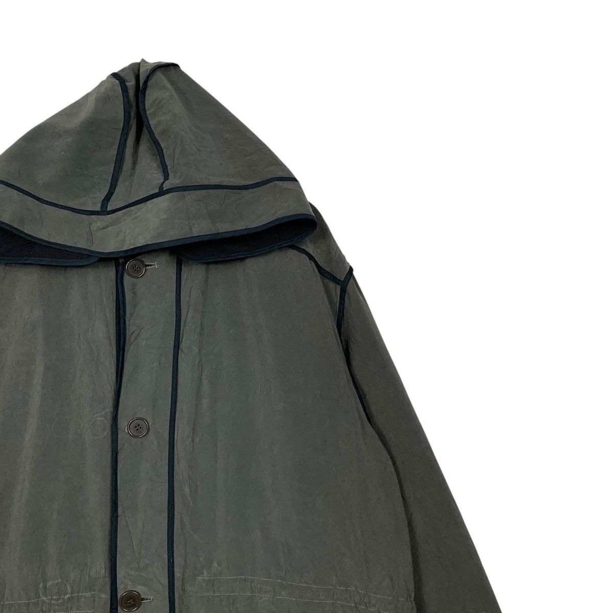 Japanese Brand Vintage DOMINIQUE MORLOTTI PARIS Hooded Long Coat #2453-C110 Size US M / EU 48-50 / 2 - 6 Thumbnail