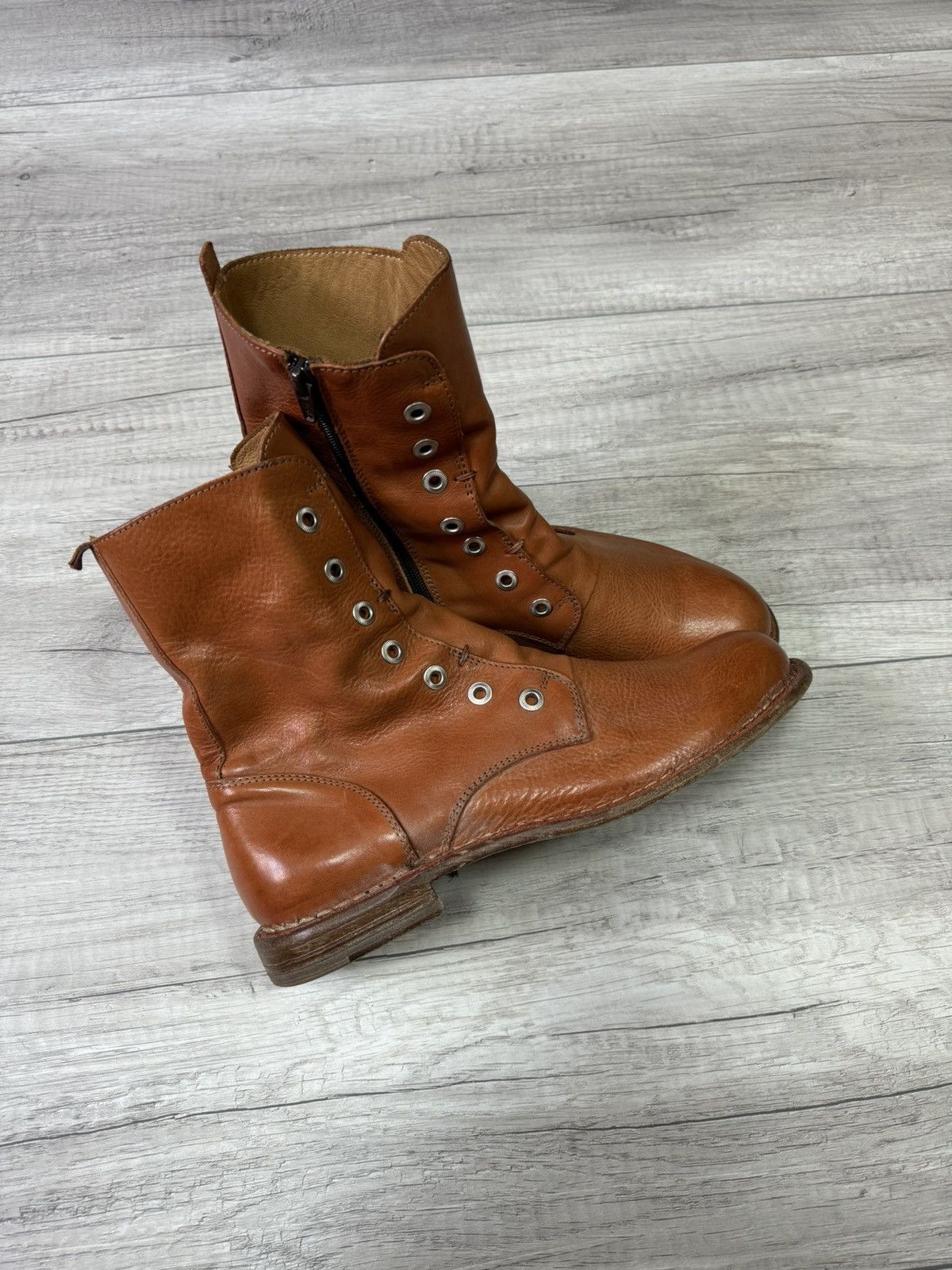MoMA Moma Tronchetto Ankle Leather Brown Boots Size 40 Size US 8 / EU 41 - 1 Thumbnail