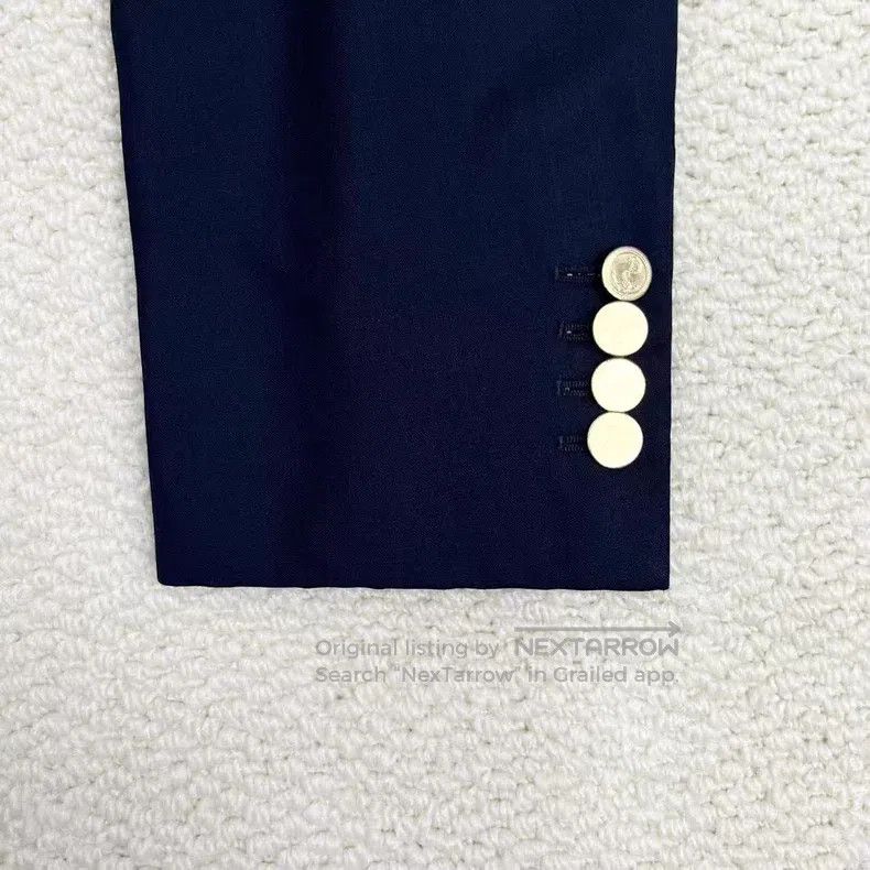 Thom Browne Thom Browne Navy blue anchor gold buckle jacket Size 38S - 6 Thumbnail