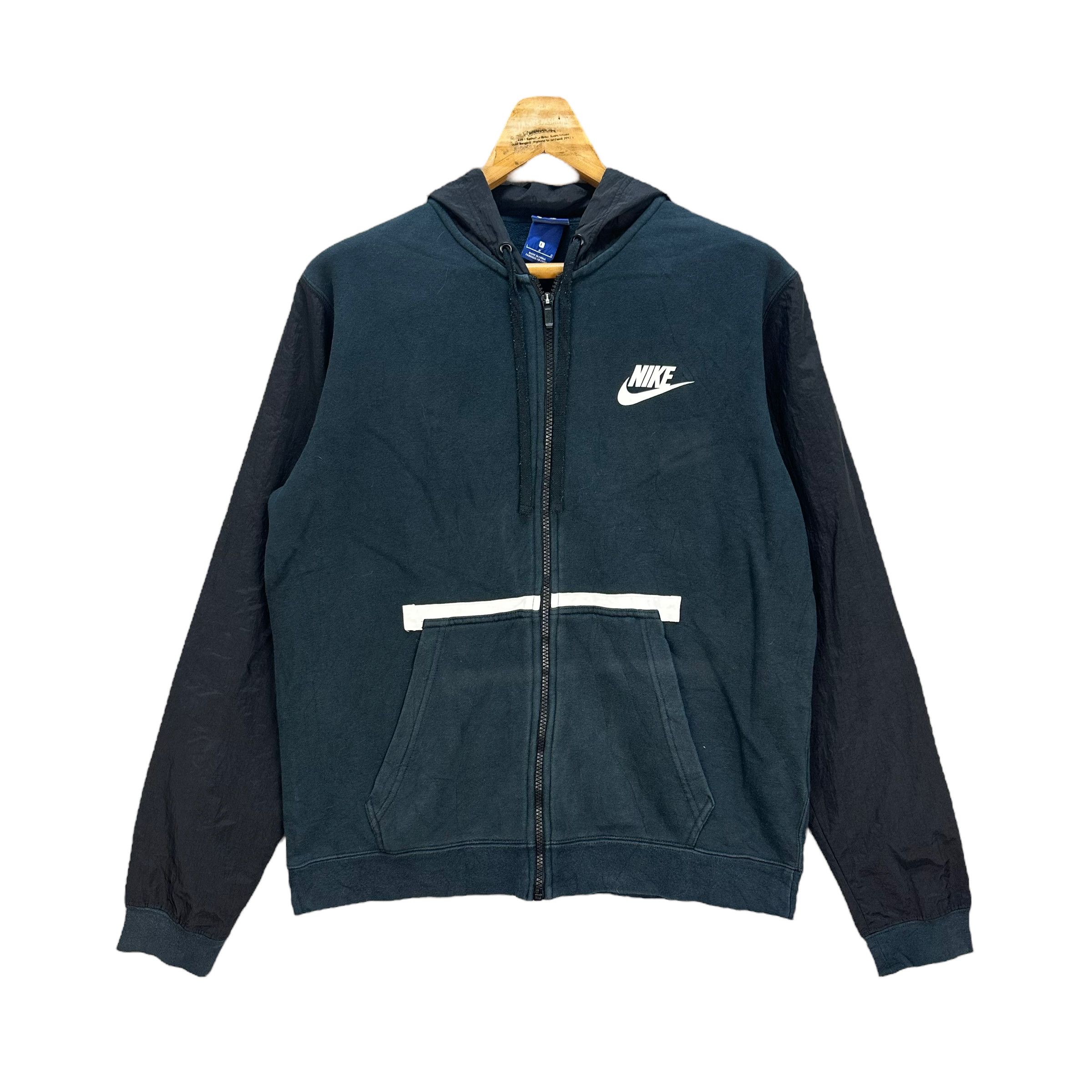 Nike NIKE SWOOSH BACK BIG LOGO HYBRID ZIPPER HOODIES #8019-196 Size US L / EU 52-54 / 3 - 2 Thumbnail