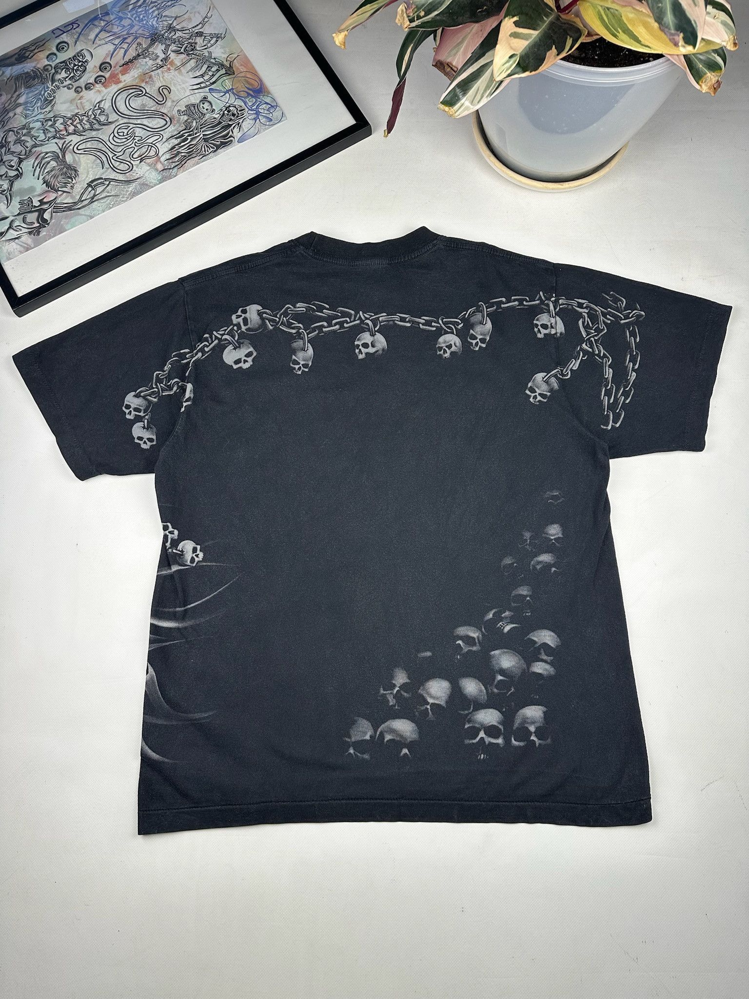 Affliction Affliction style Grim Reaper Skull T Shirt aop Size US XL / EU 56 / 4 - 2 Thumbnail