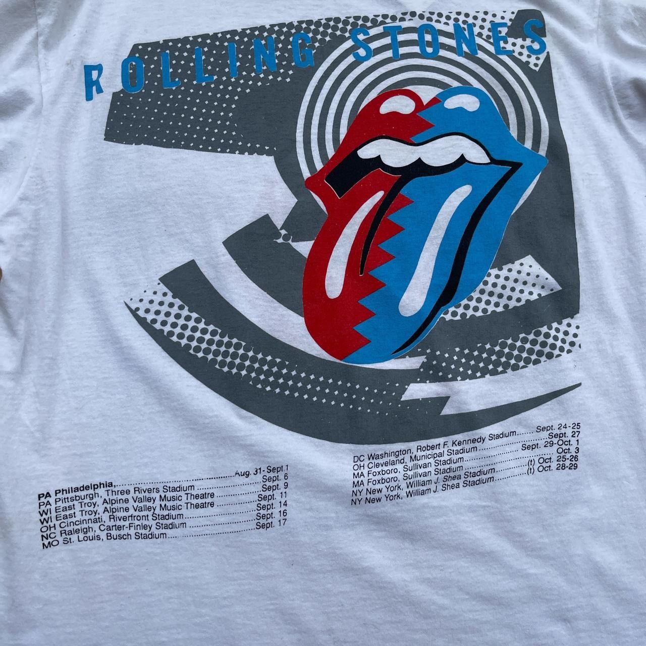 Vintage Vintage Rolling Stones Steel wheels Concert Tour Tee Size US XL / EU 56 / 4 - 8 Thumbnail