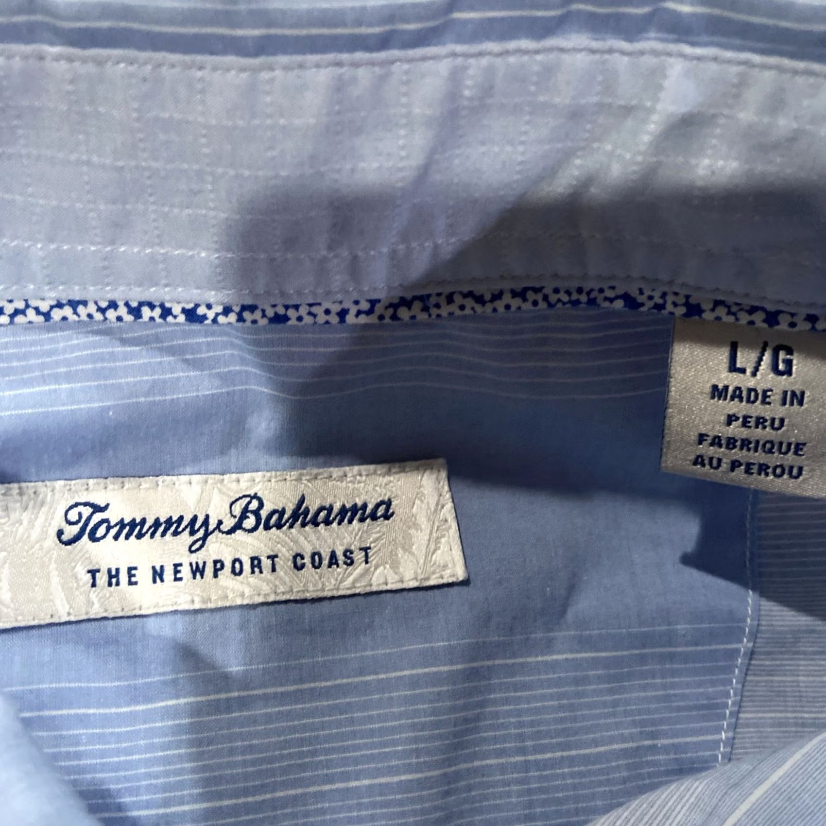 Tommy Bahama Tommy Bahama Newport Coast Blue Stripe Button Shirt Mens L Size US L / EU 52-54 / 3 - 6 Thumbnail