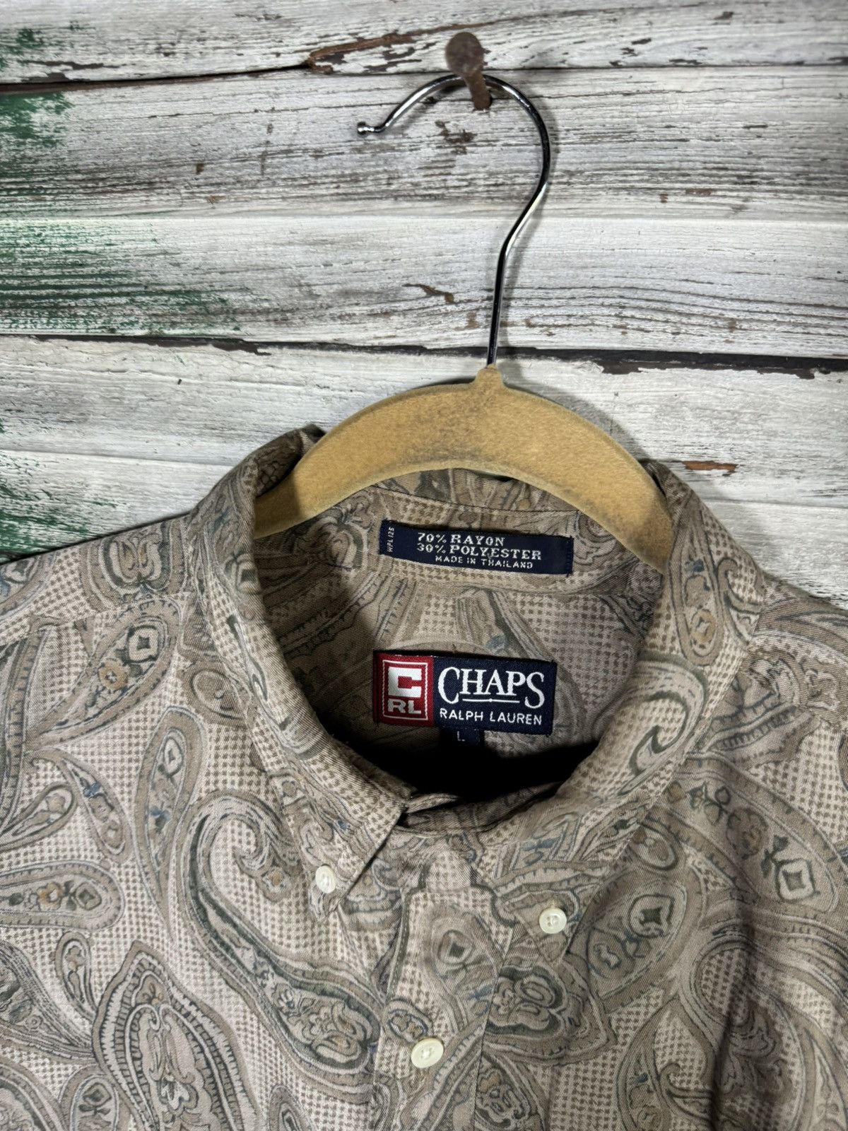 Chaps Ralph Lauren × Vintage Vintage Paisley Print Chaps Ralph Lauren Shirt Size US L / EU 52-54 / 3 - 4 Thumbnail