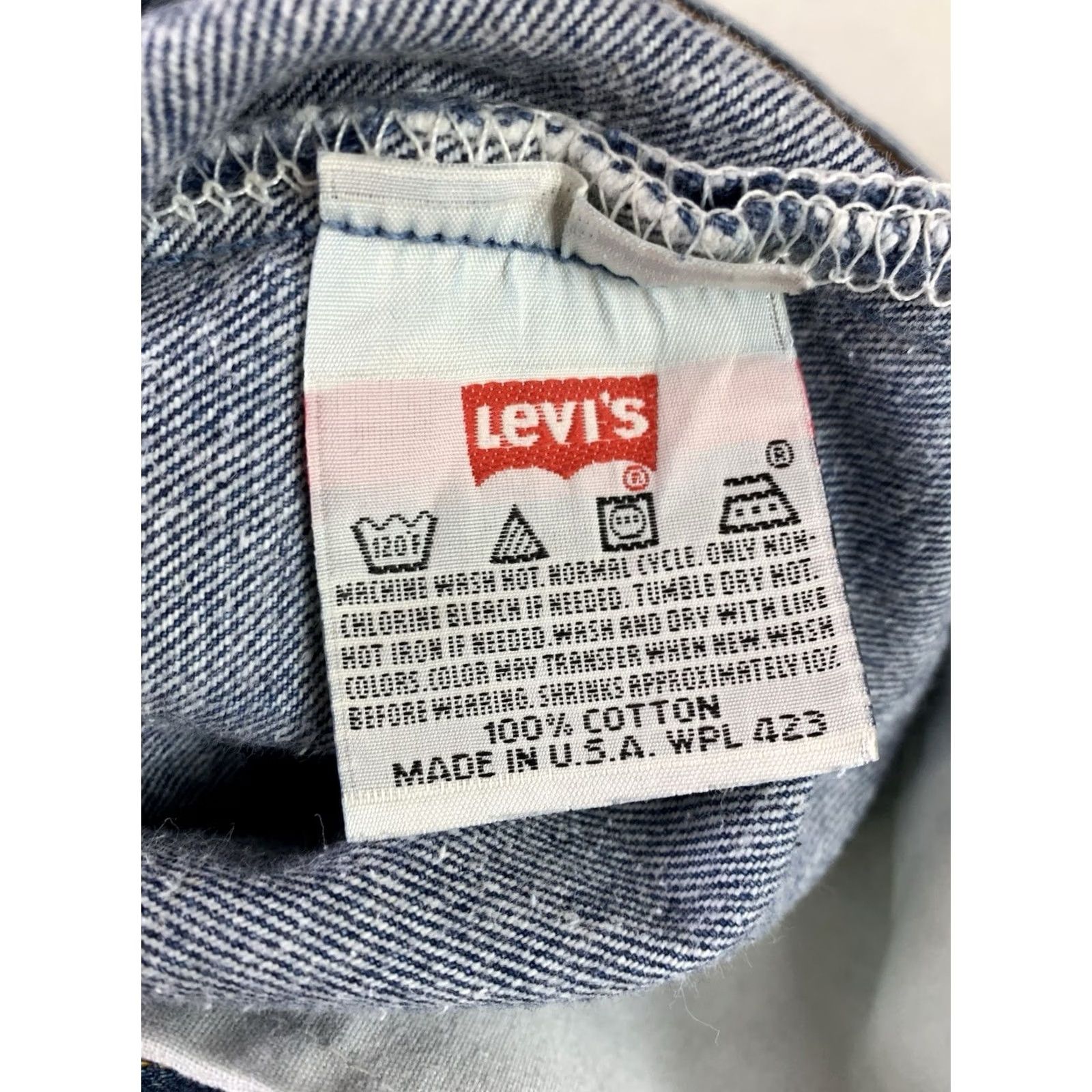 Levi's Levis 501 Jeans USA Blue Button Fly Mens 1990 vtg 36x36 (Fits 34x32) Made in Size US 34 / EU 50 - 3 Thumbnail