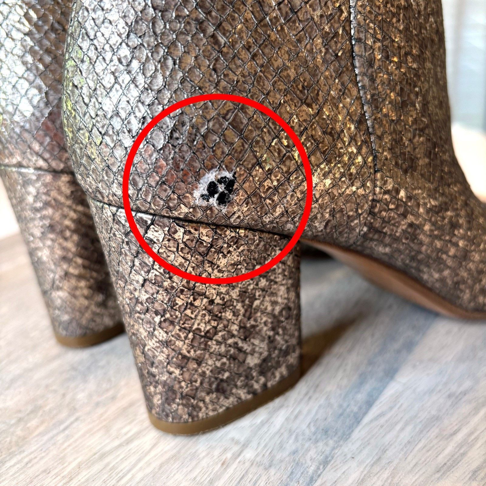 Maison Margiela Maison Margiela Metallic Snakeskin Peep Toe Ankle Boots Sz 8 Size US 8 / IT 38 - 6 Thumbnail