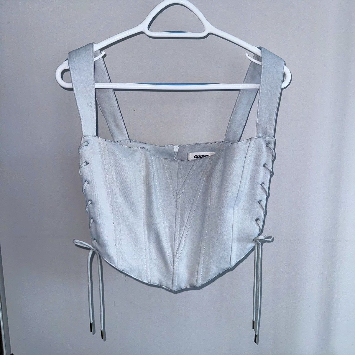 Guizio Danielle Guizio Pale Blue Corset Size L / US 10 / IT 46 - 1 Thumbnail