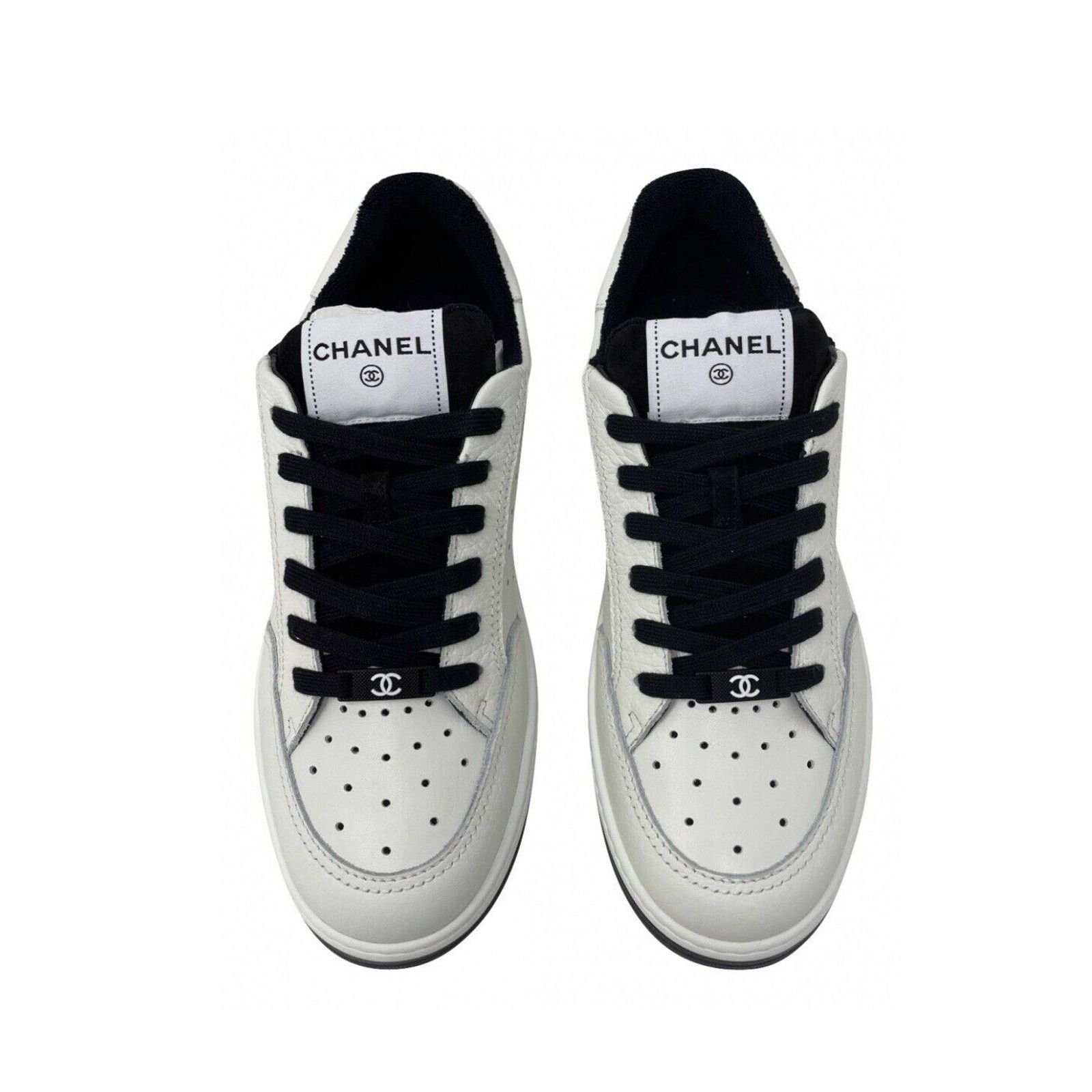 Chanel Chanel Grained Calfskin Fabric Womens Logo Sneakers 39 Size US 8 / IT 38 - 1 Thumbnail