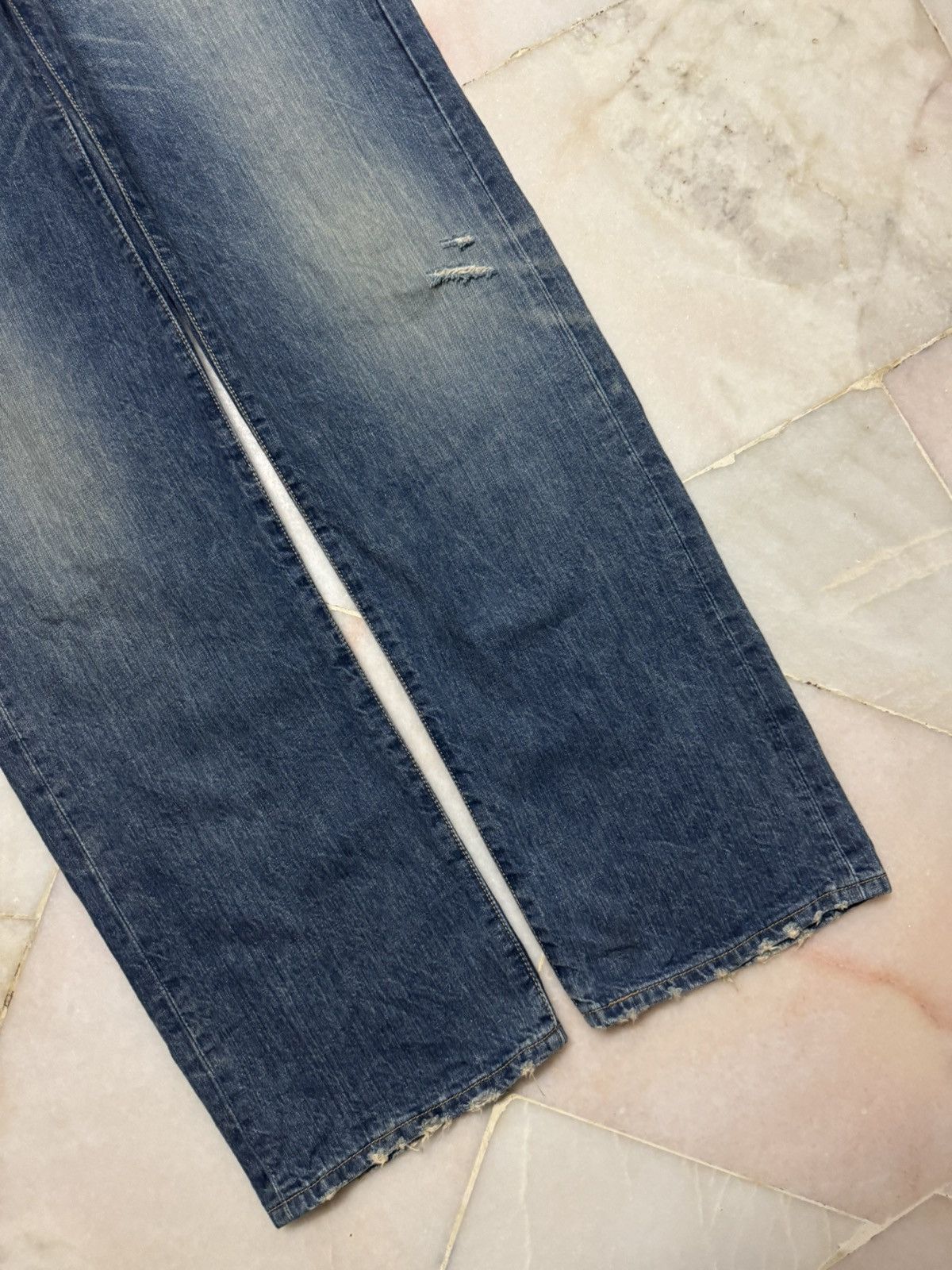 Levi's 💥BUTTON-FLY💥90's LEVI'S 501 GRUNGE HONEYCOMB DISTRESS BAGGY Size US 35 - 8 Thumbnail