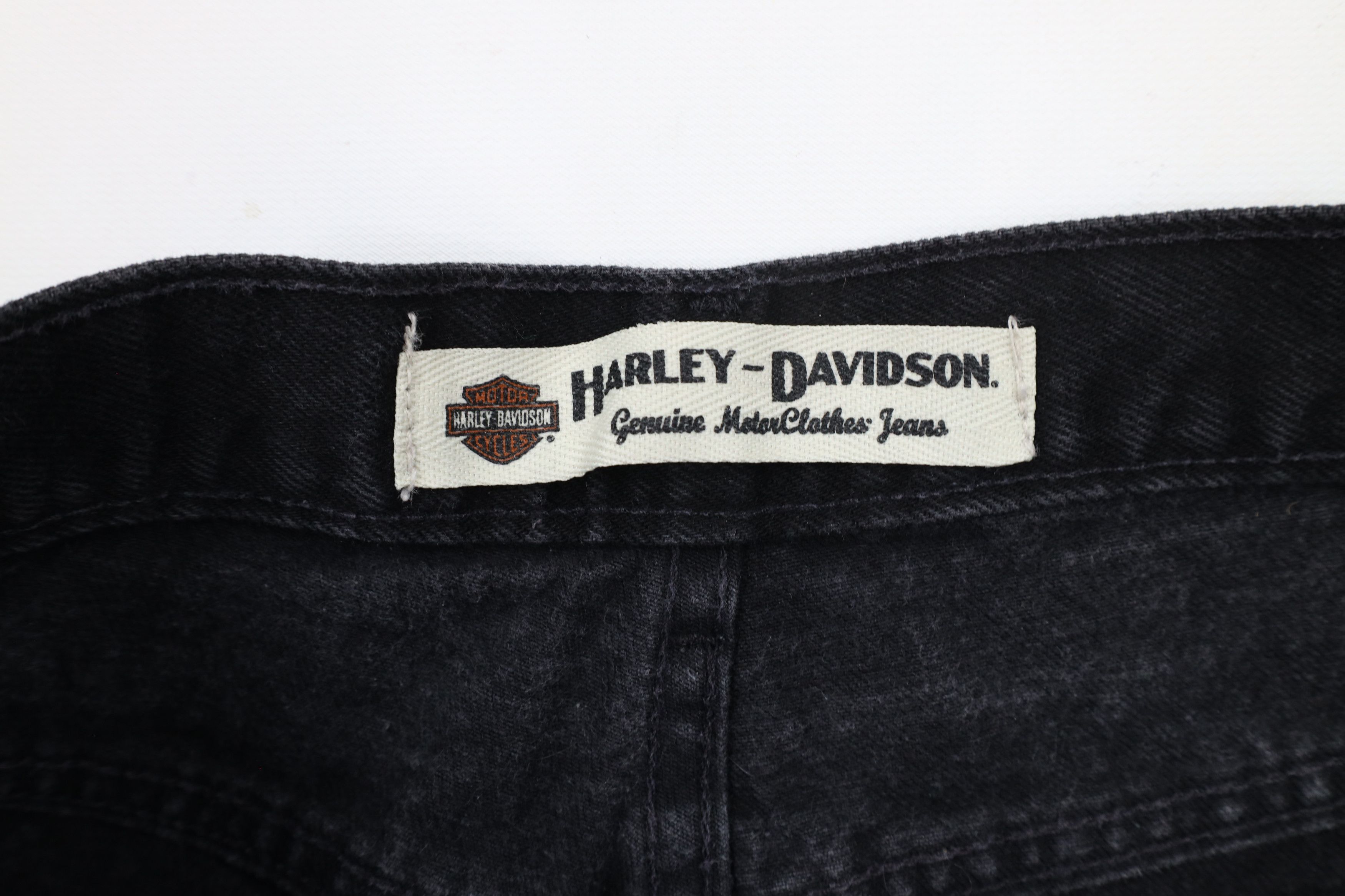 Harley Davidson × Vintage Vintage Harley Davidson Straight Leg Denim Jeans Black Size US 36 / EU 52 - 6 Thumbnail