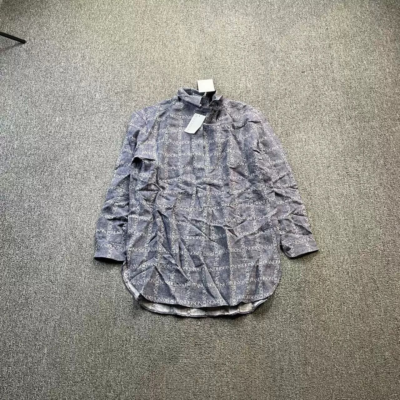 JW Anderson J.W. Anderson Blue Logo Stripe Shirt Size US S / EU 44-46 / 1 - 1 Thumbnail