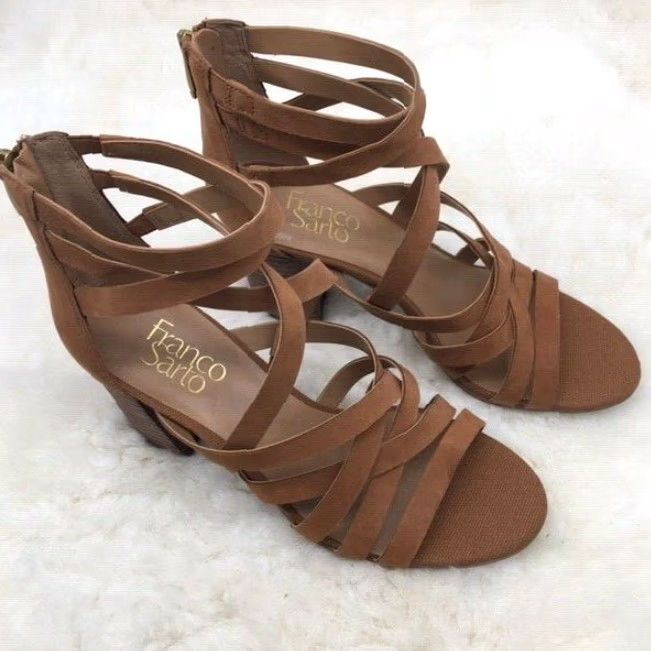 Franco Sarto Franco Sarto Women's Madrid Heeled Ankle Strap Sandals Biscuit Size 7M NWB 09 Size US 7 / IT 37 - 2 Thumbnail