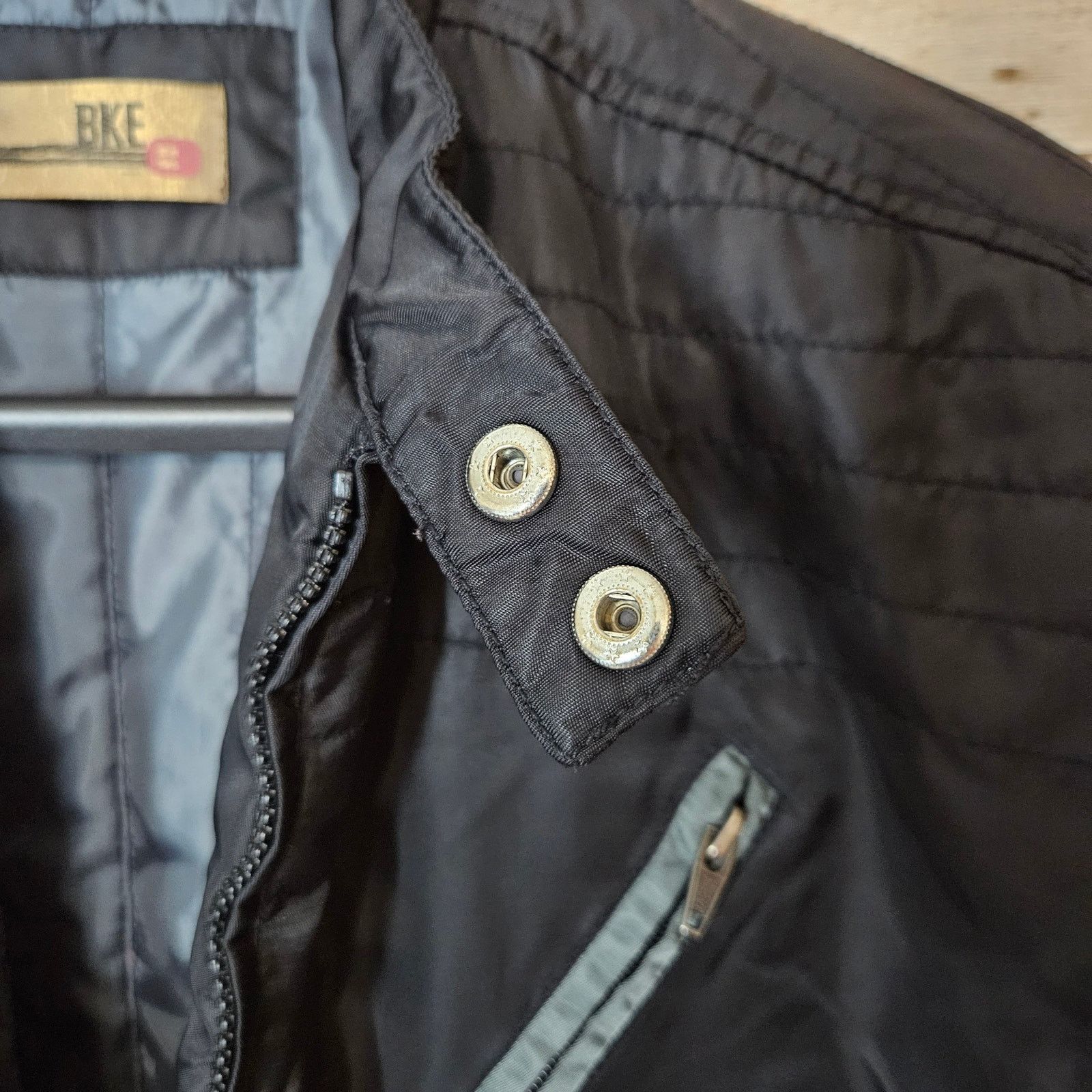 BKE Quilted Moto Bomber Jacket Y2K Quilted Biker