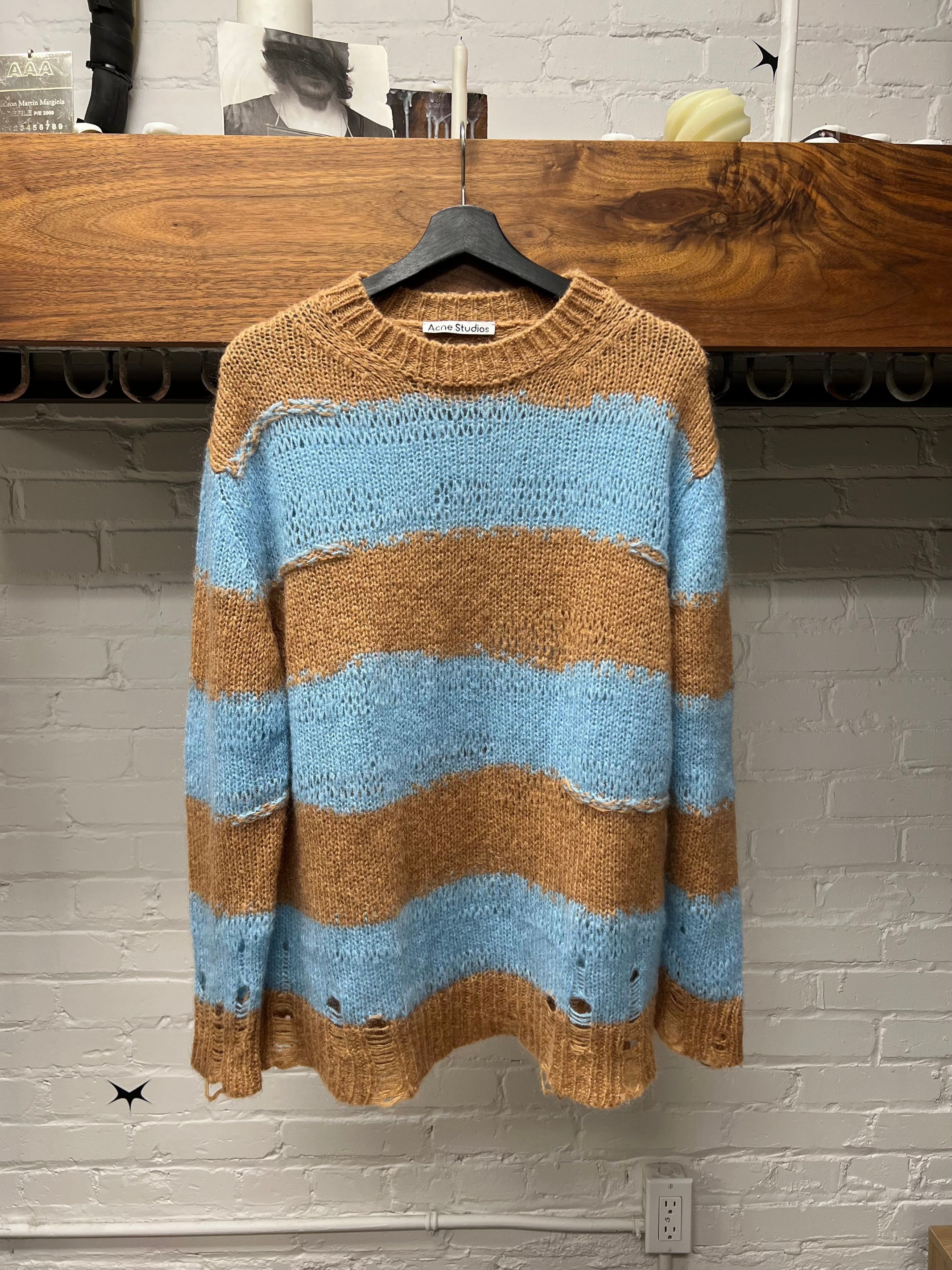 Acne Studios Acne Studios Alpaca/Mohair Striped Knit Sweater Size US S / EU 44-46 / 1 - 1 Thumbnail