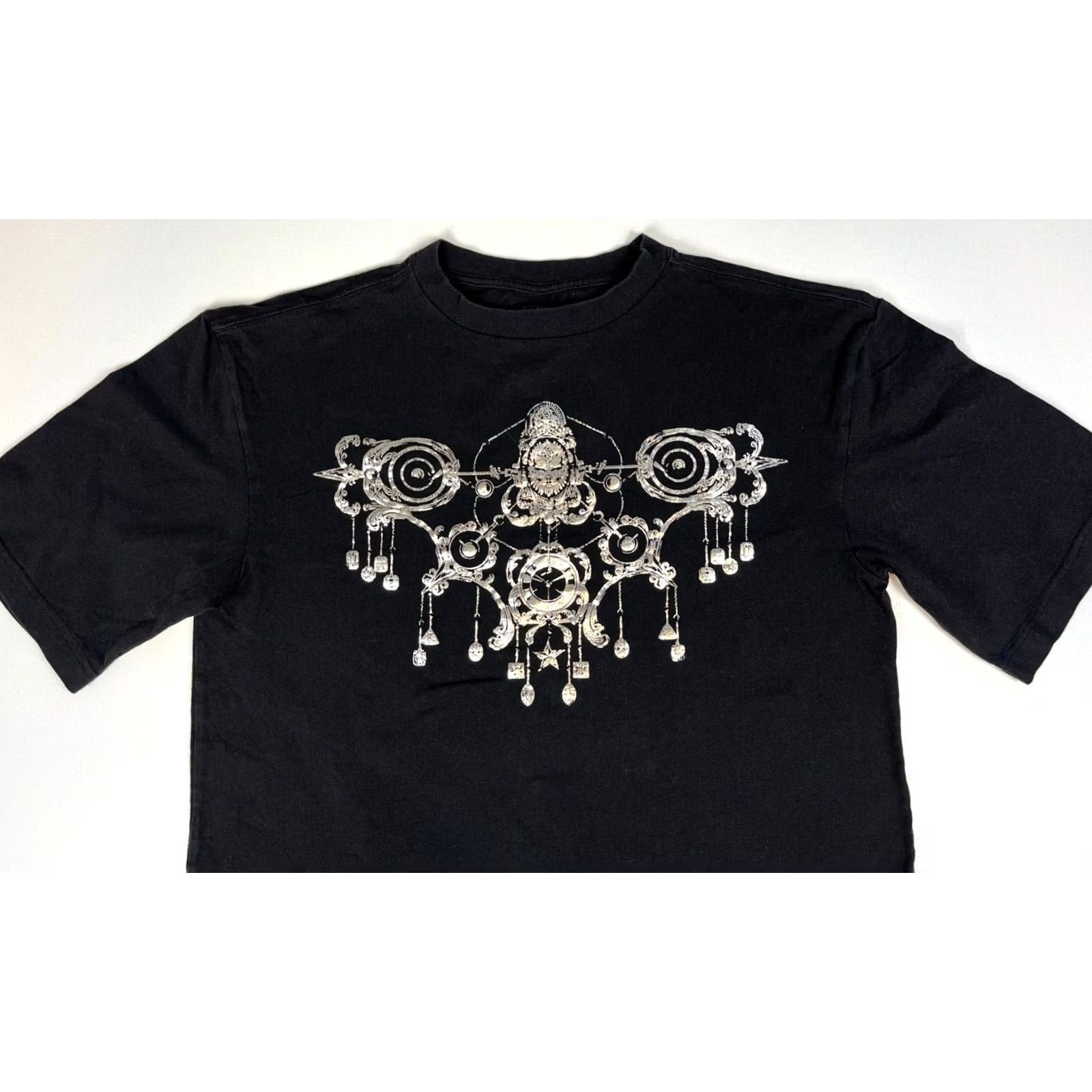 Adidas VINTAGE Adidas Men’s 2008 T-Shirt Sz M Black Cotton Trefoil Clock Medallion Dual-Sided Graphic Print Short Sleeve Crew Neck Shirt Mens Size US M / EU 48-50 / 2 - 3 Thumbnail