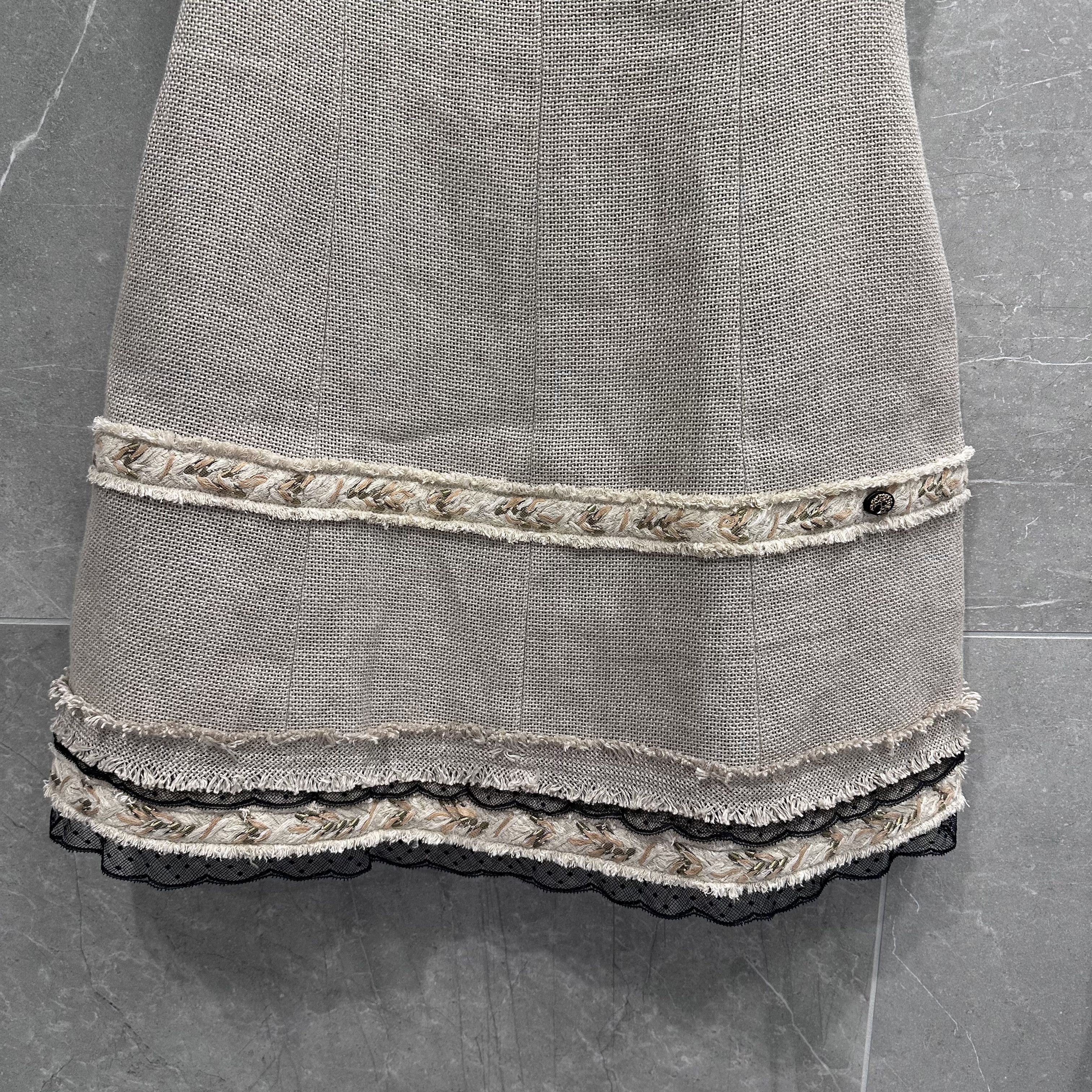 Chanel CHANEL S10 A-line linen dreas Size XS / US 0-2 / IT 36-38 - 4 Thumbnail