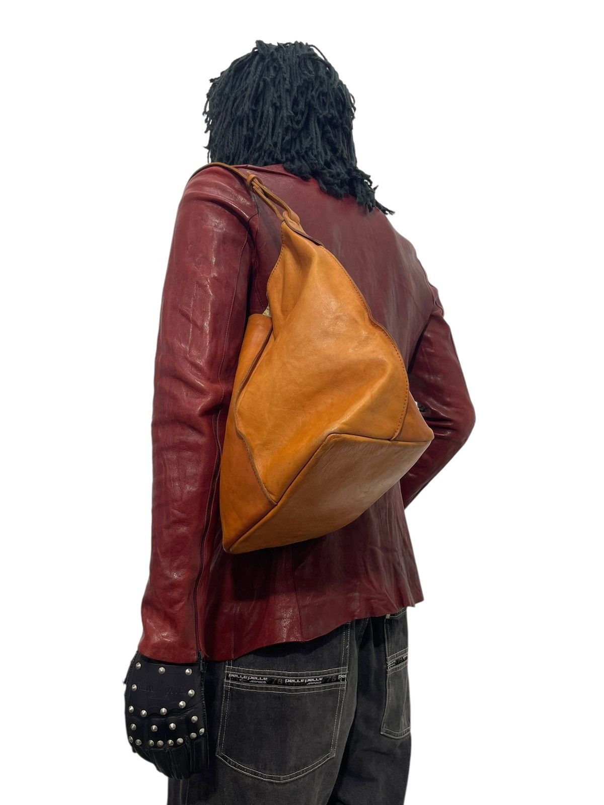 Leather Full Leather Patina Unknown Handmade Shoulder Bag 7🟩 Size ONE SIZE - 3 Thumbnail