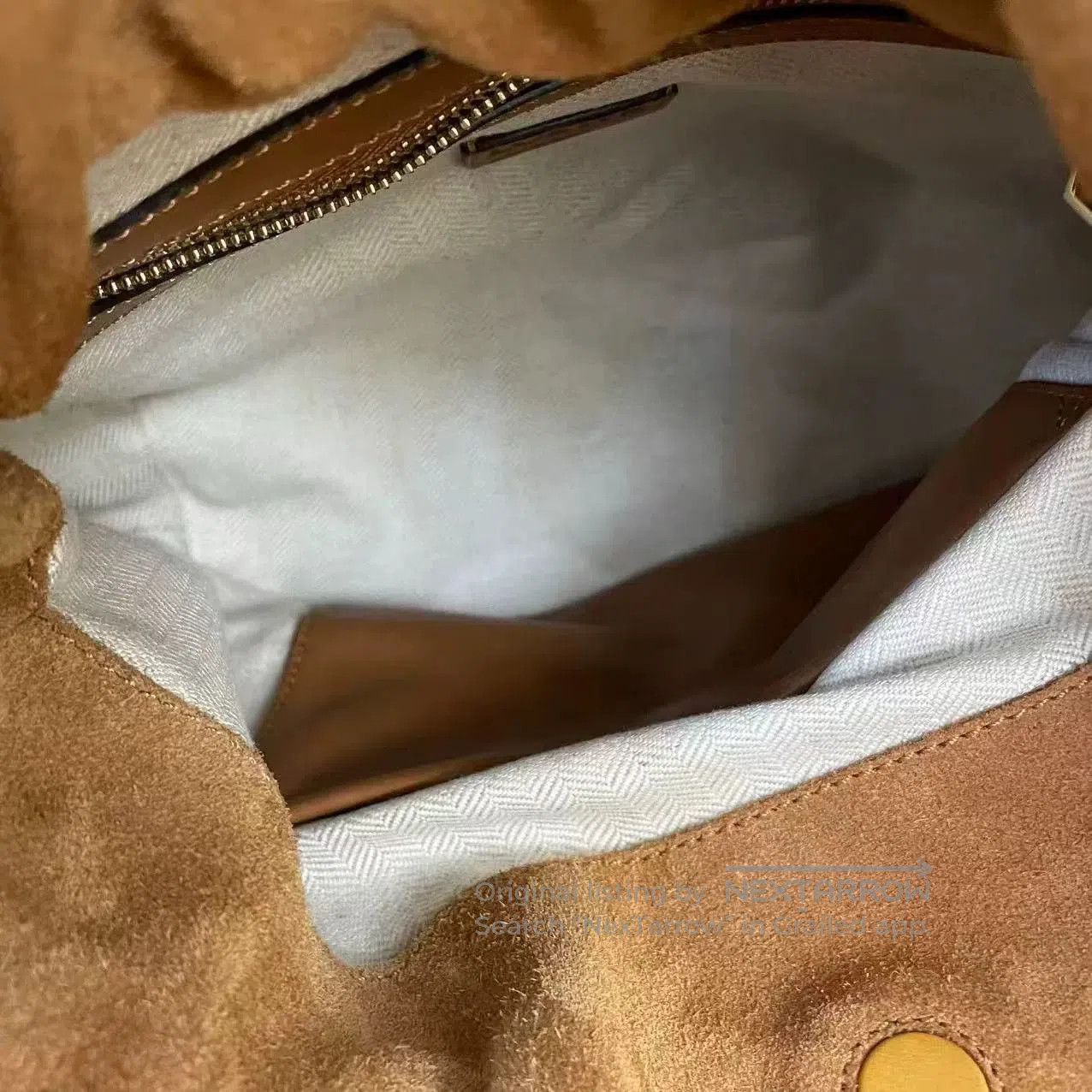 Loewe Loewe Vintage Brown Suede Crossbody Bag. Size ONE SIZE - 8 Thumbnail