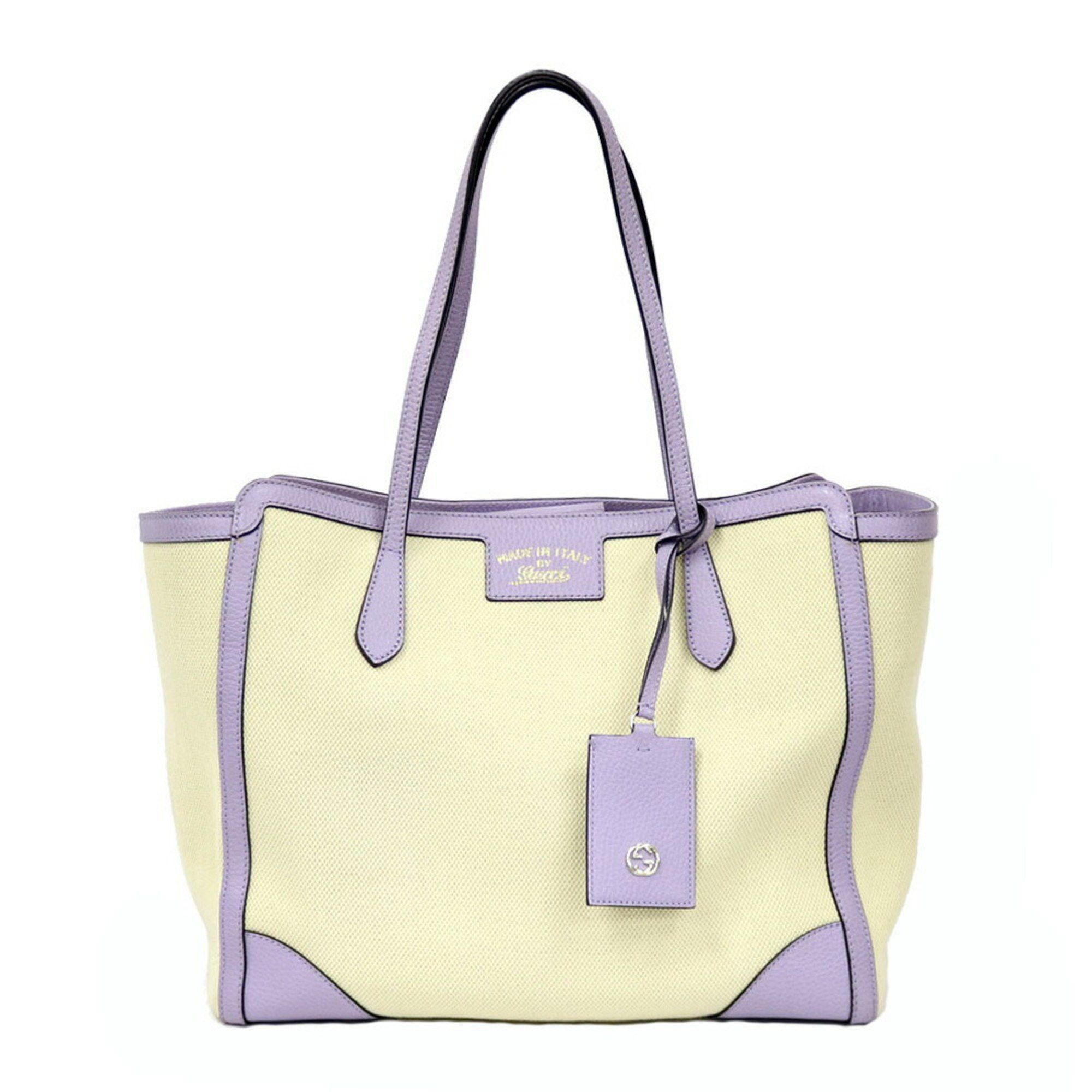 image of Gucci Shoulder Bag Canvas Beige Women's Gucci Tote