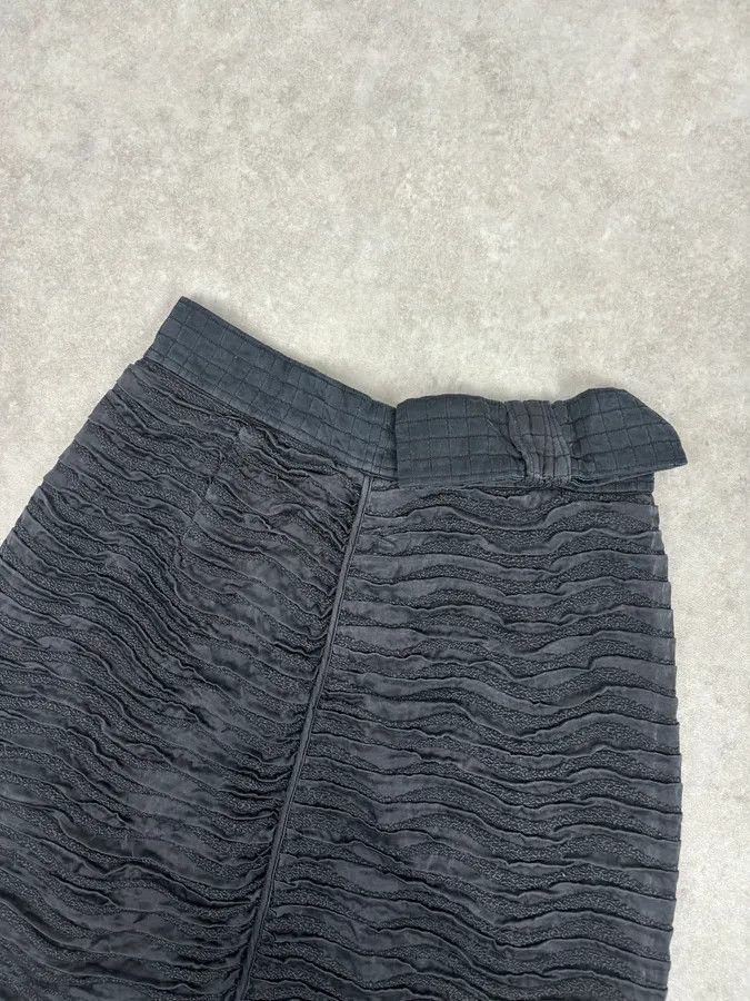 Prada Prada Black Silk Ruched Skirt Size 26" / US 2 / IT 38 - 6 Thumbnail