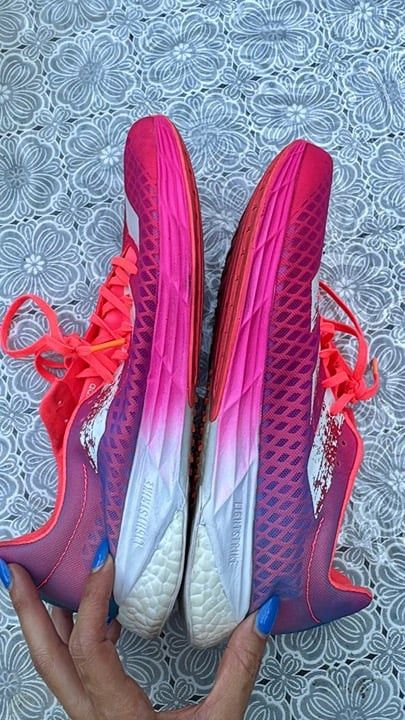 Adidas Adidas ADIZERO PRO M Running Shoes Shock Pink FW9253 Mens 11 Size US 11 / EU 44 - 3 Thumbnail