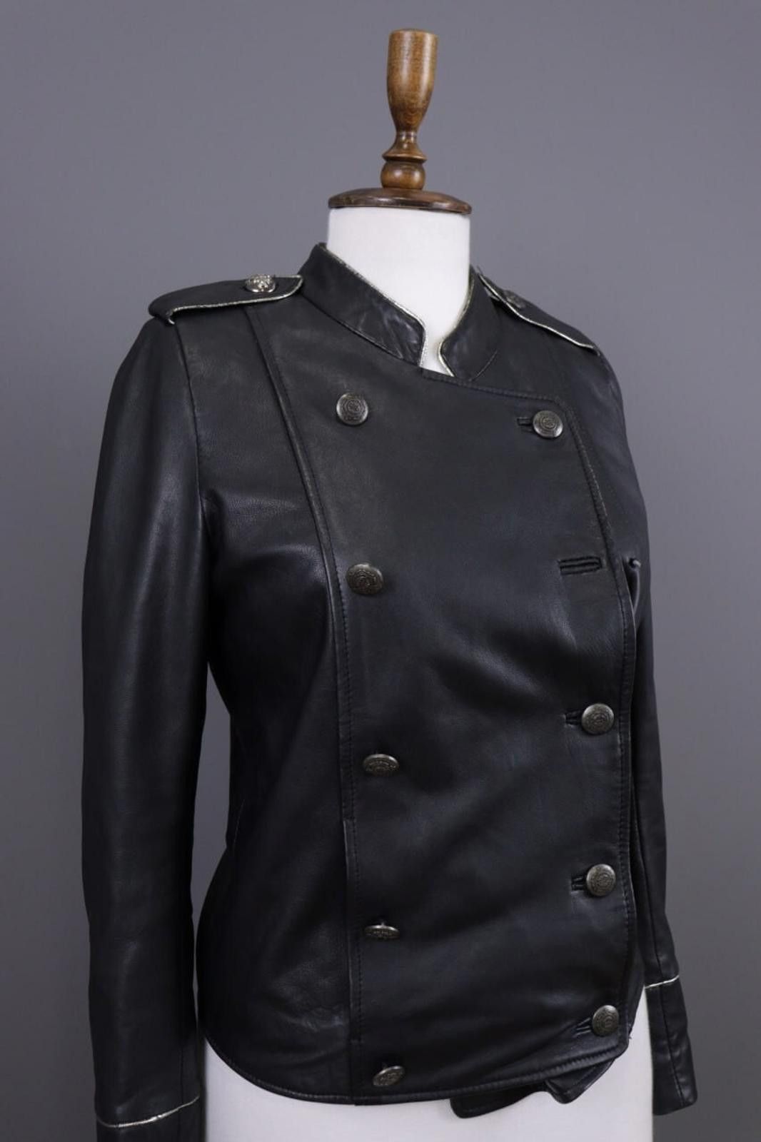 Other Maje Black Double Breast Button Leather Jacket Size 46 Size M / US 6-8 / IT 42-44 - 5 Thumbnail