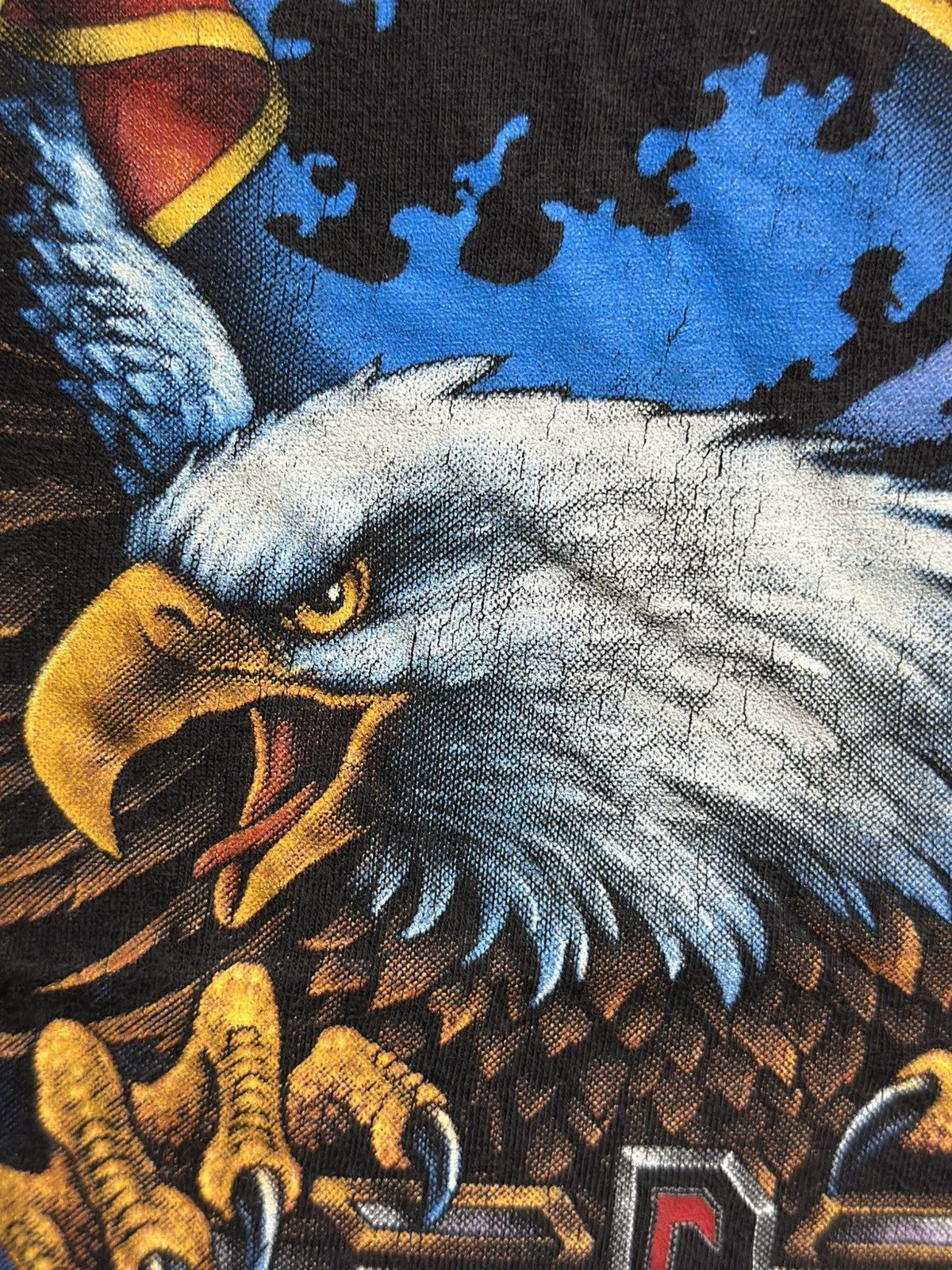 Vintage × West Coast Choppers Vintage Rock Eagle Proud Rider Biker Faded Tee Size US L / EU 52-54 / 3 - 3 Thumbnail