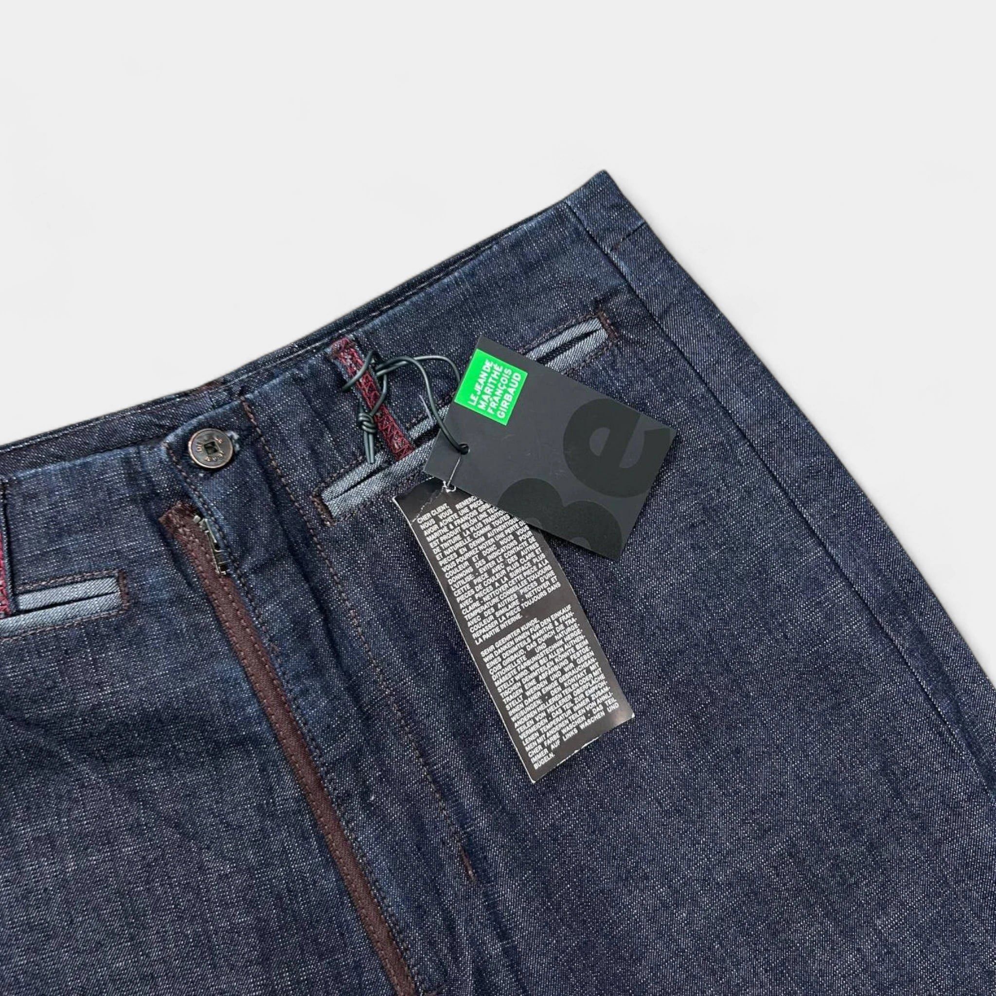 Marithe + Francois Girbaud Marithé + François Girbaud Dark Blue Straight Leg Jeans Size US 32 / EU 48 - 2 Thumbnail