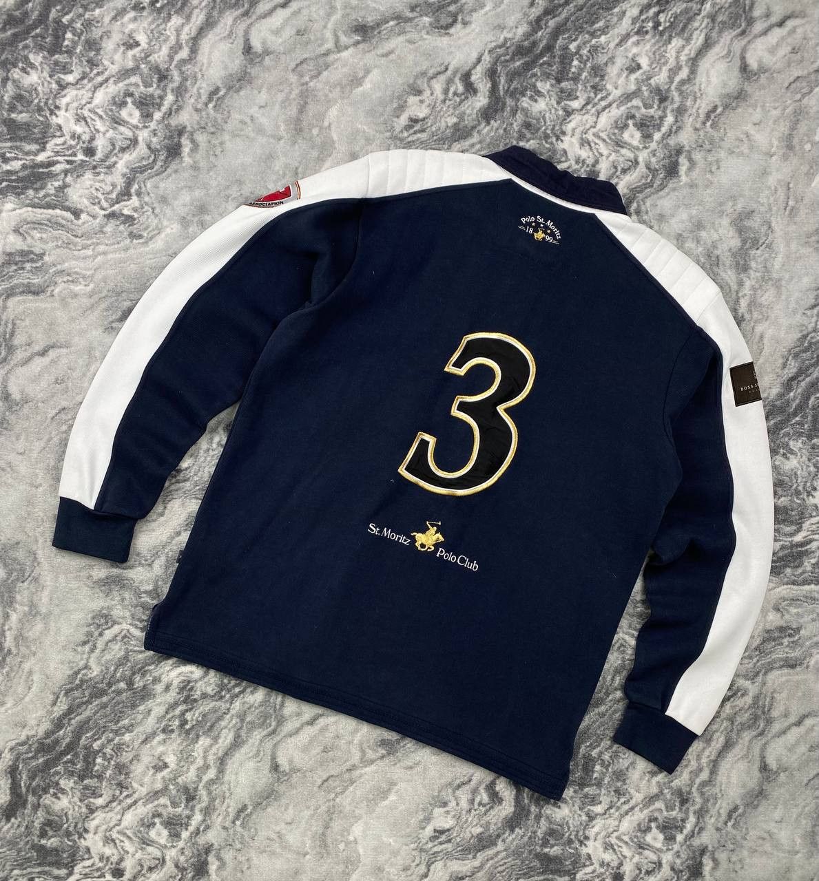 Vintage Polo Club St Moritz Switzerland Rugby Sweatshirt Big Logo Size US XL / EU 56 / 4 - 2 Thumbnail