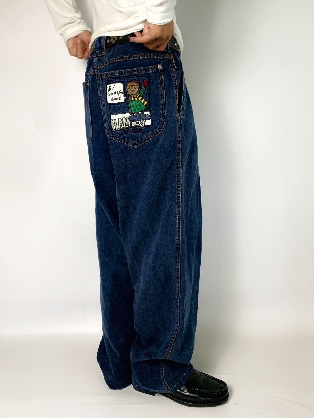 Hardy Amies HARDY AMIES JEANS PANT EMBROIDERY POCKET Size US 31 - 14 Thumbnail