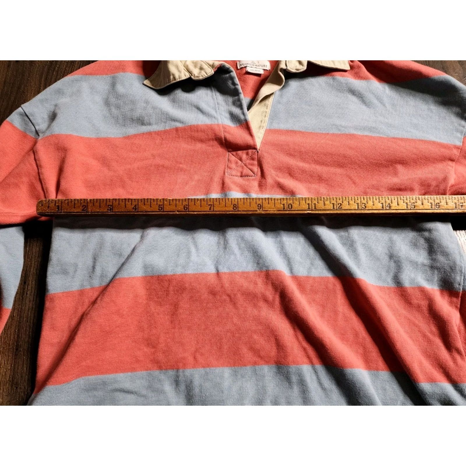 Vintage VINTAGE L.L. Bean Womens XS Rugby Striped Long Sleeve Polo Shirt Size XS / US 0-2 / IT 36-38 - 2 Thumbnail