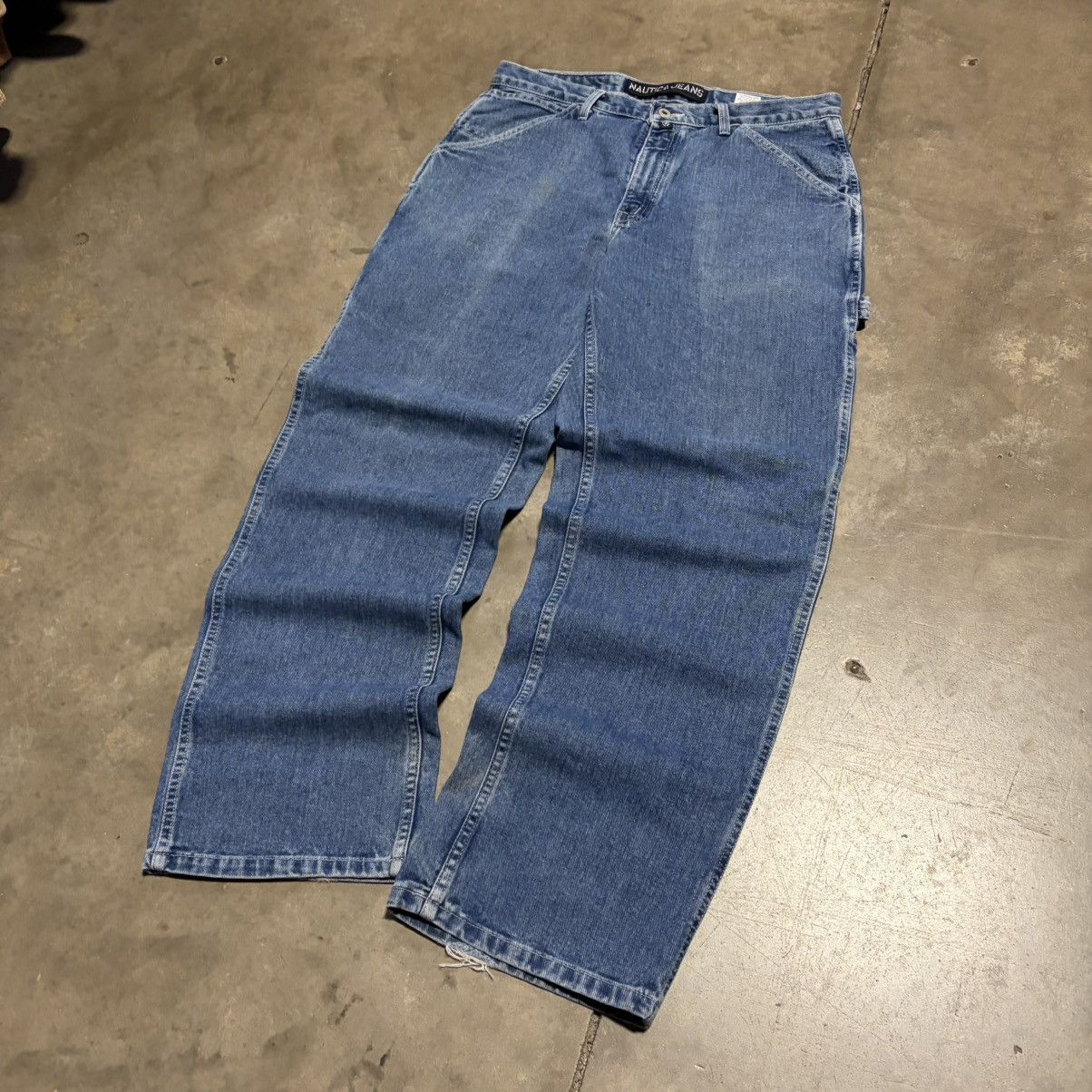 Nautica Vintage Nautica Jeans Wide Leg Baggy Carpenter Skater Y2K Size US 34 / EU 50 - 7 Thumbnail