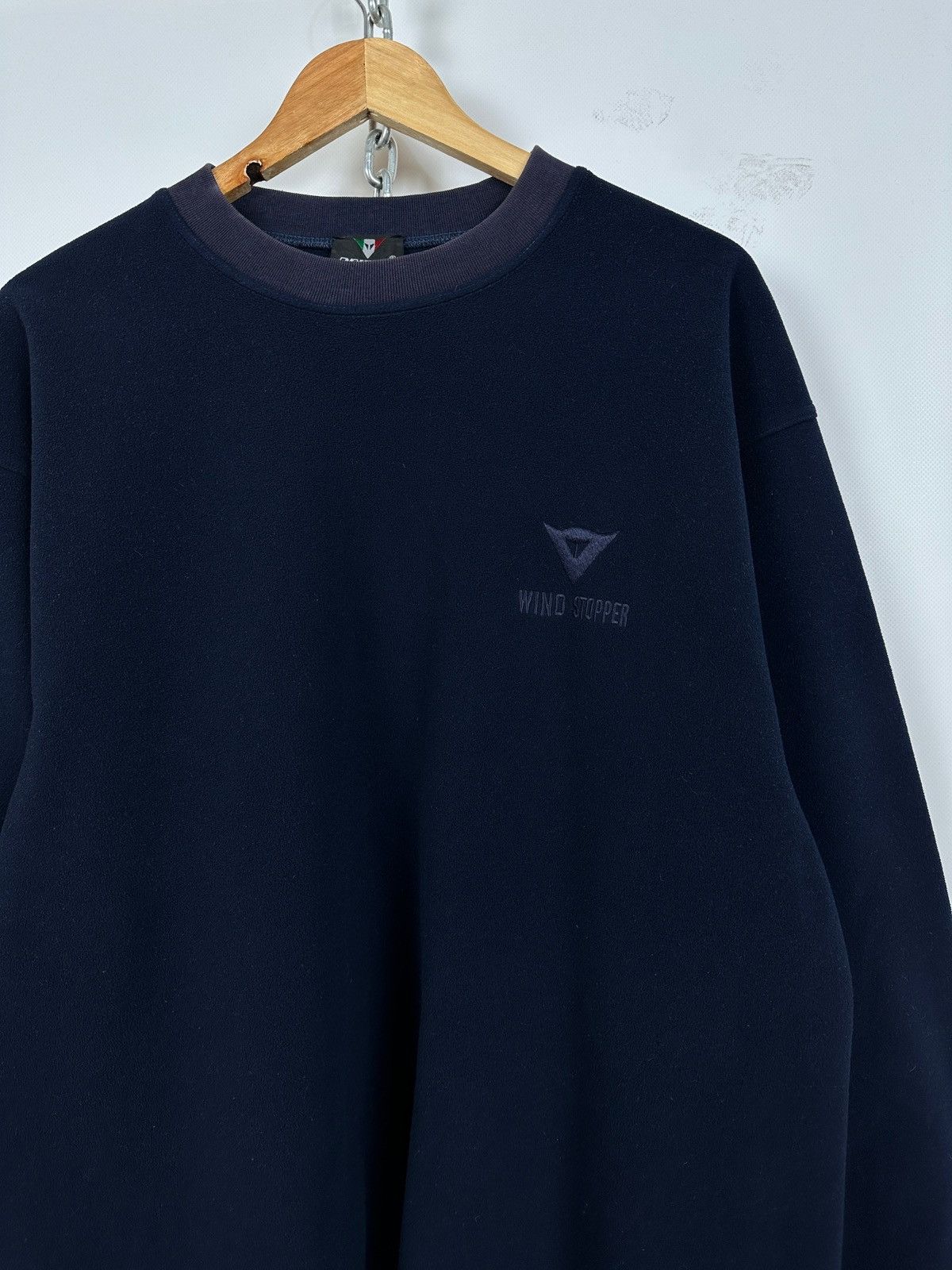 Dainese Vintage Dainese Windstopper Navy Blue Fleece Sweatshirt Size US XL / EU 56 / 4 - 4 Thumbnail